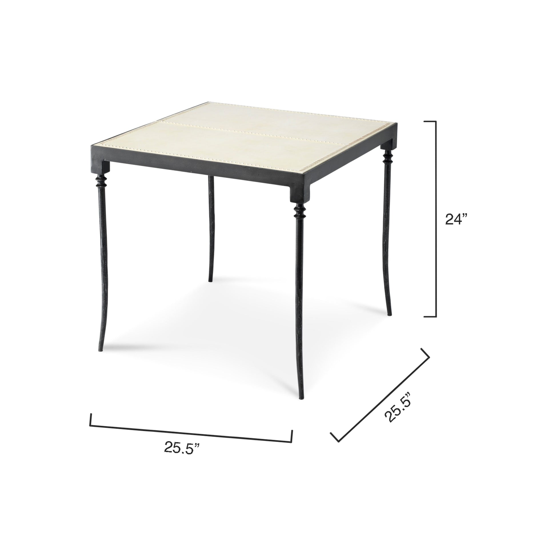 Nevado Leather Side Table by Jamie Young