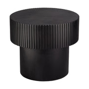 Notch Mango Wood Round Side Table Black by Jamie Young