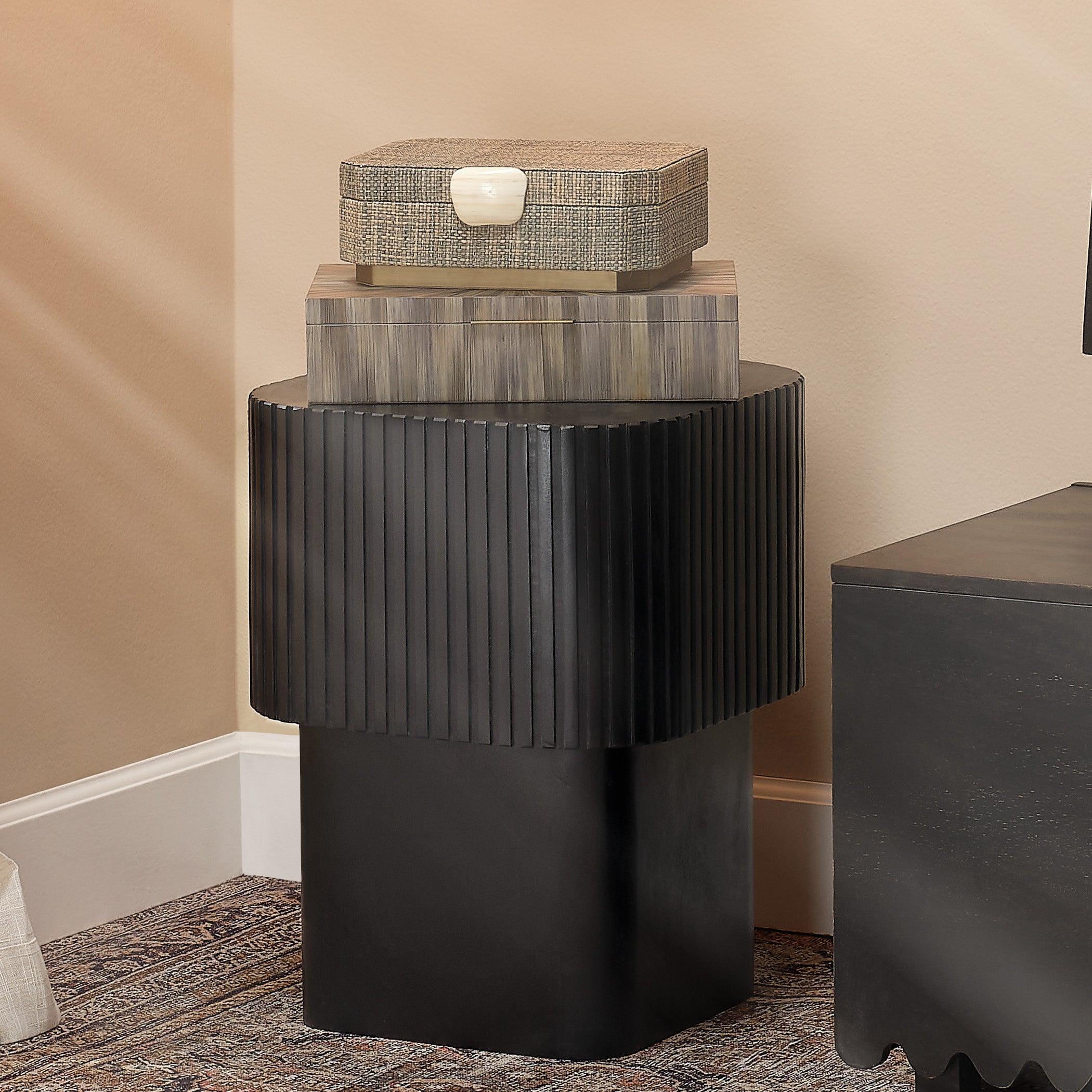 Notch Mango Wood Square Table by Jamie Young