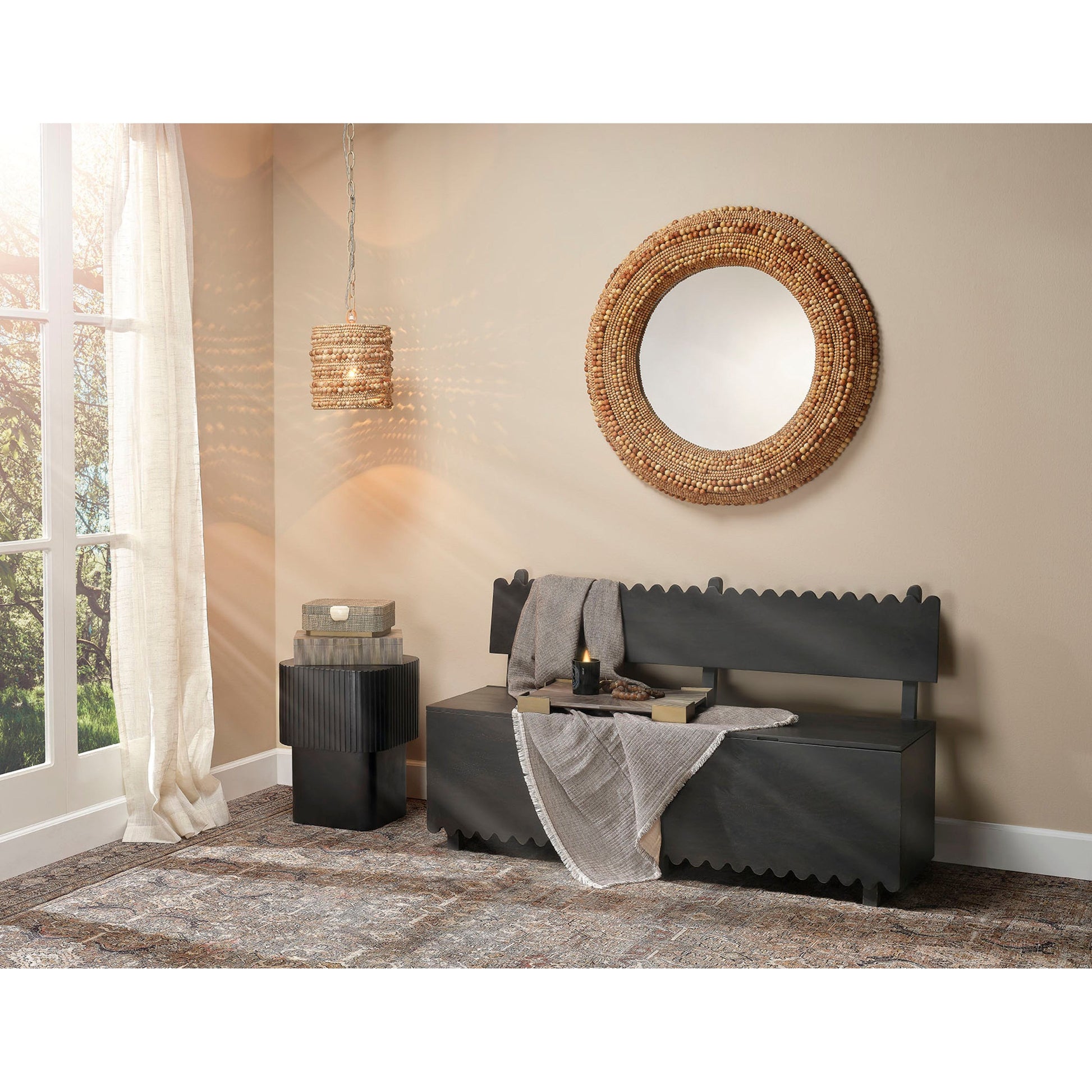 Notch Mango Wood Square Table by Jamie Young