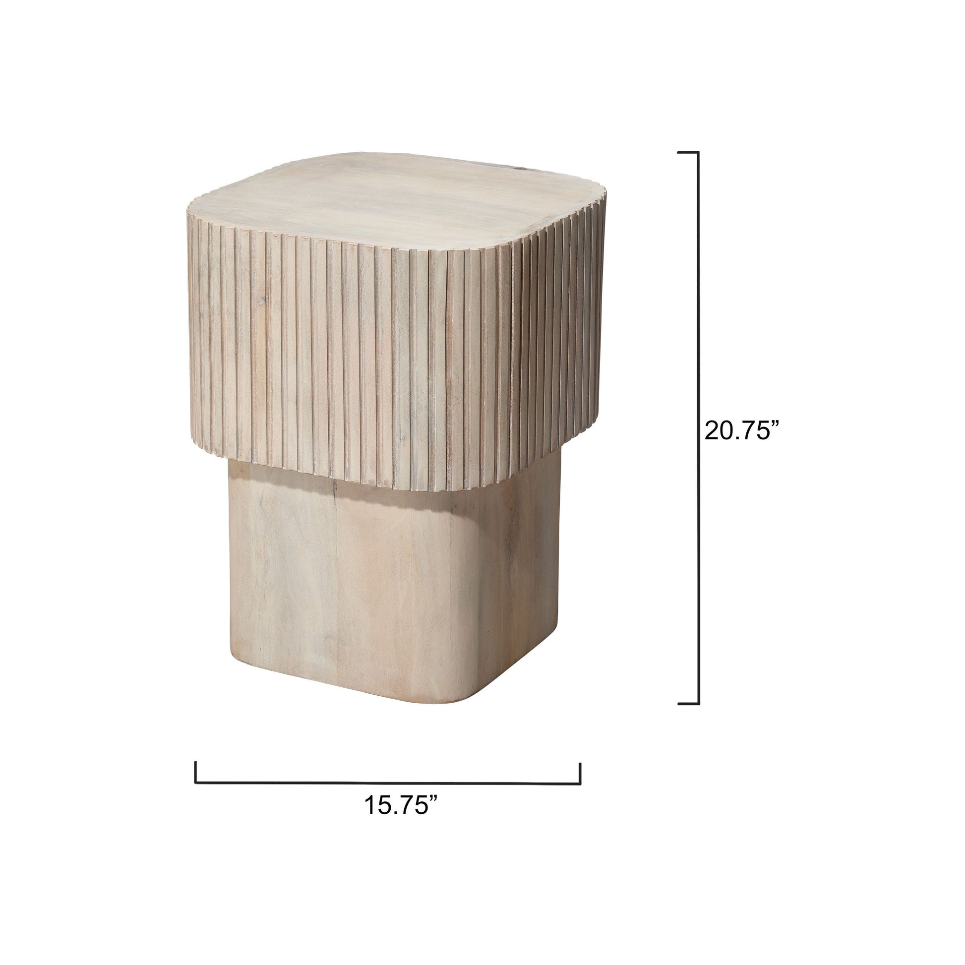 Notch Mango Wood Square Table by Jamie Young