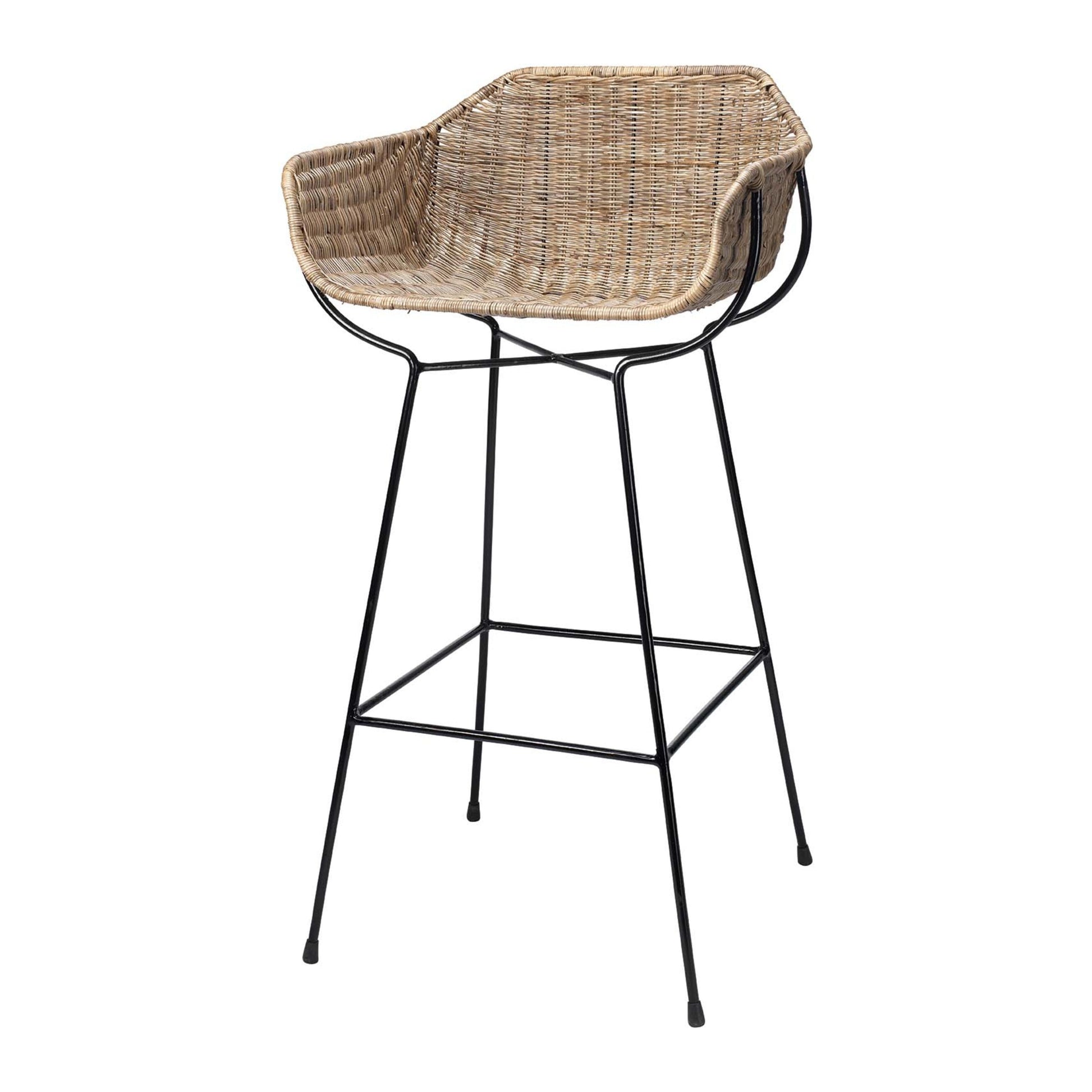 Nusa Rattan Stool by Jamie Young