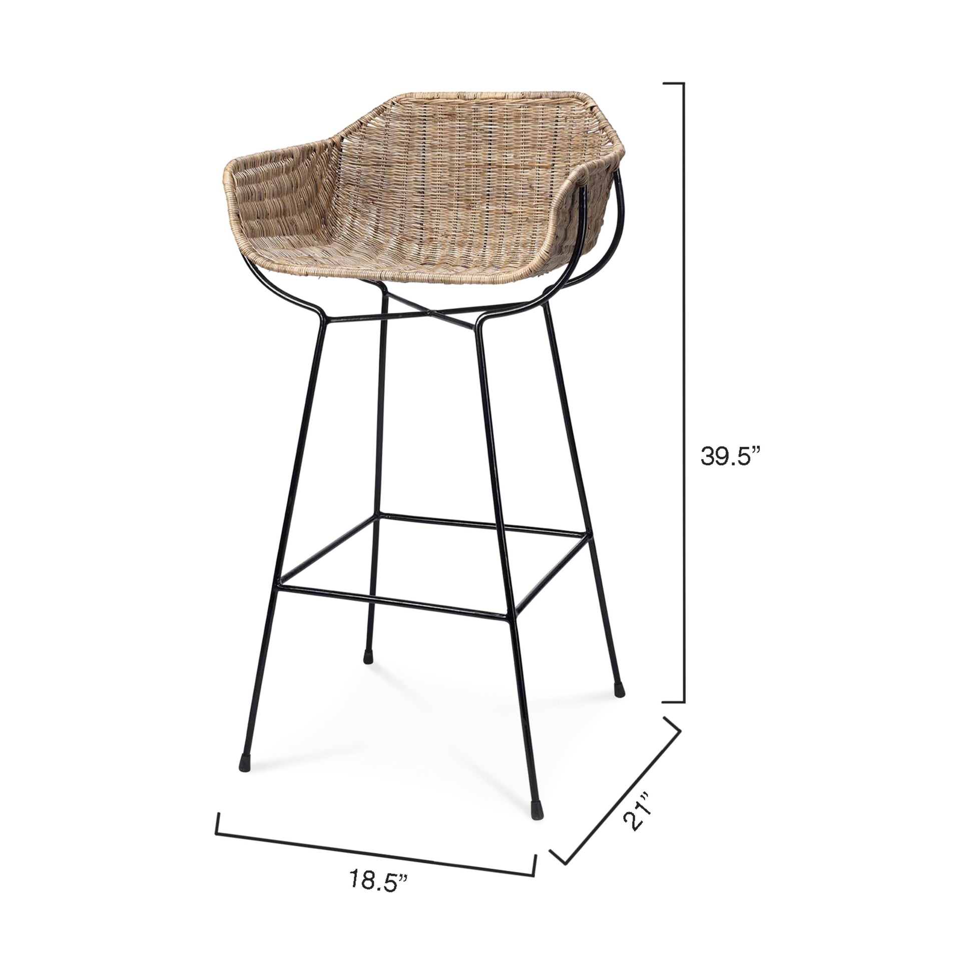 Nusa Rattan Stool Bar by Jamie Young
