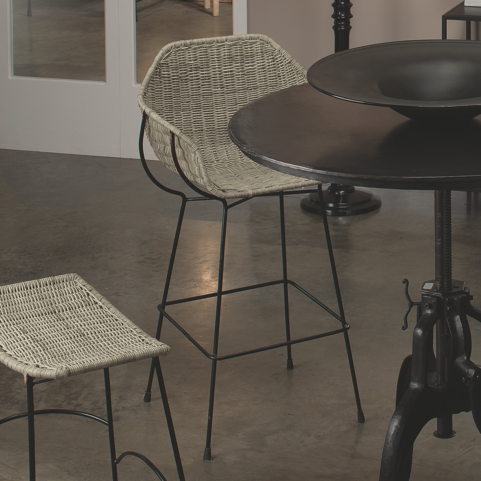 Nusa Rattan Stool by Jamie Young