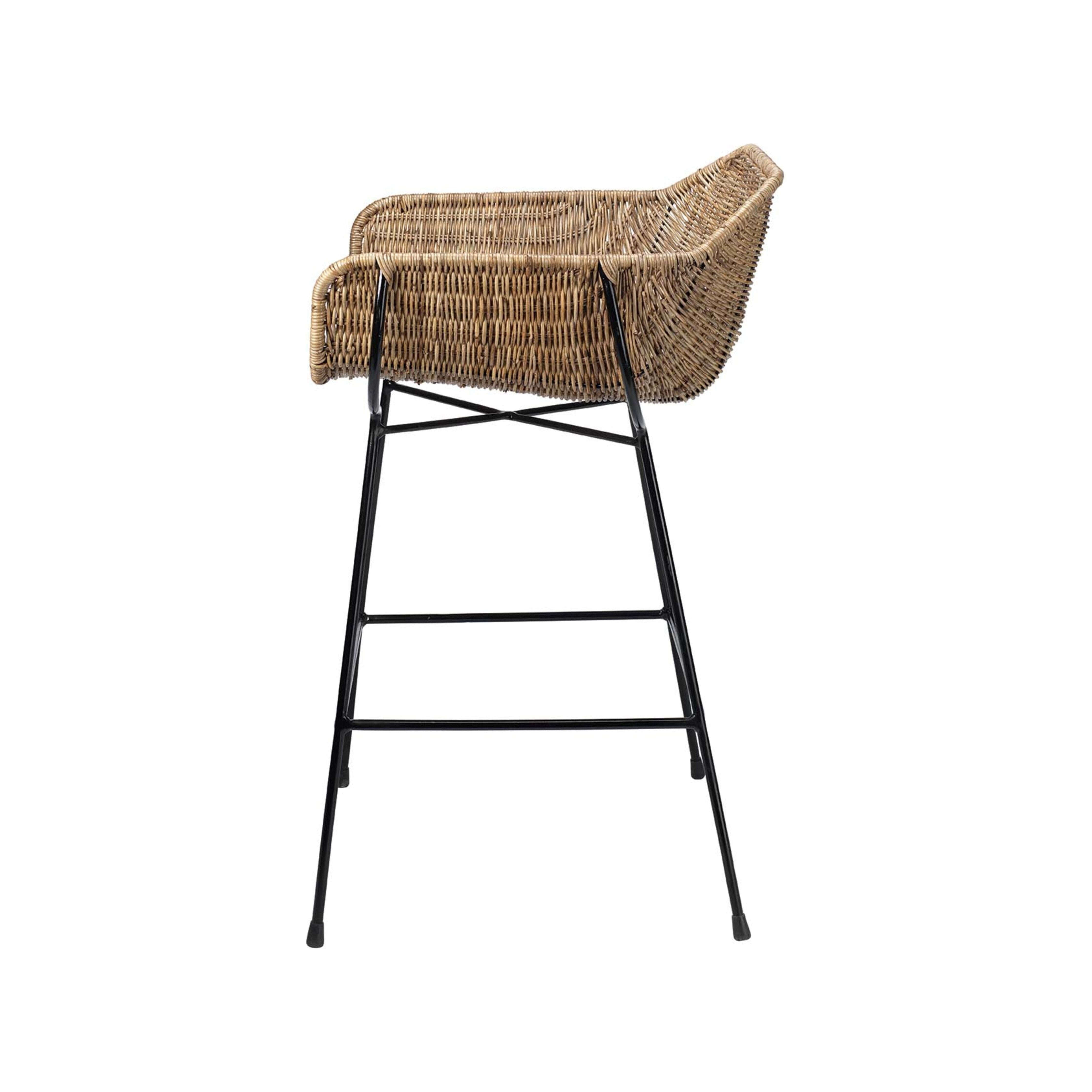 Nusa Rattan Stool by Jamie Young