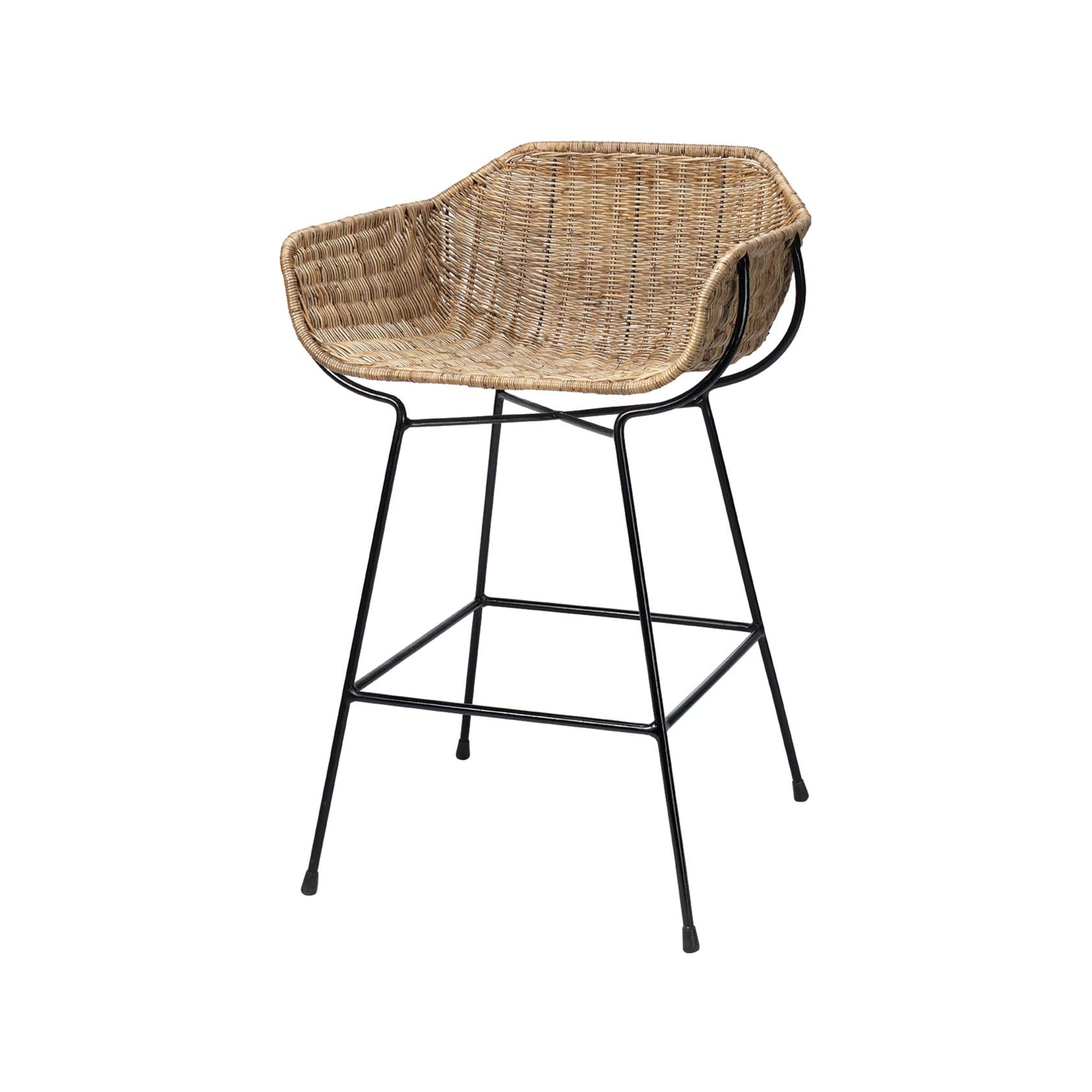 Nusa Rattan Stool by Jamie Young