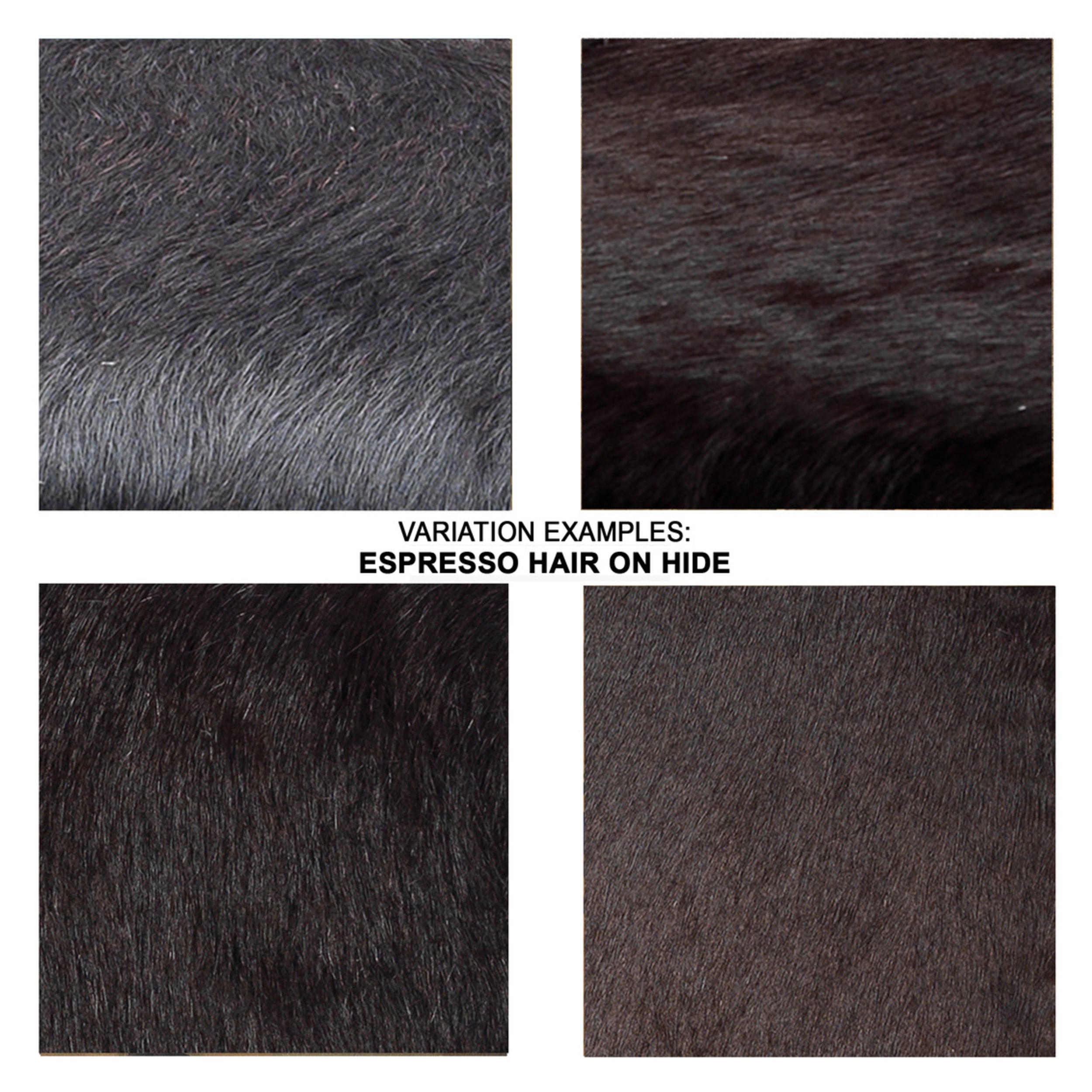 Espresso Hair on Hide Ottoman by Jamie Young