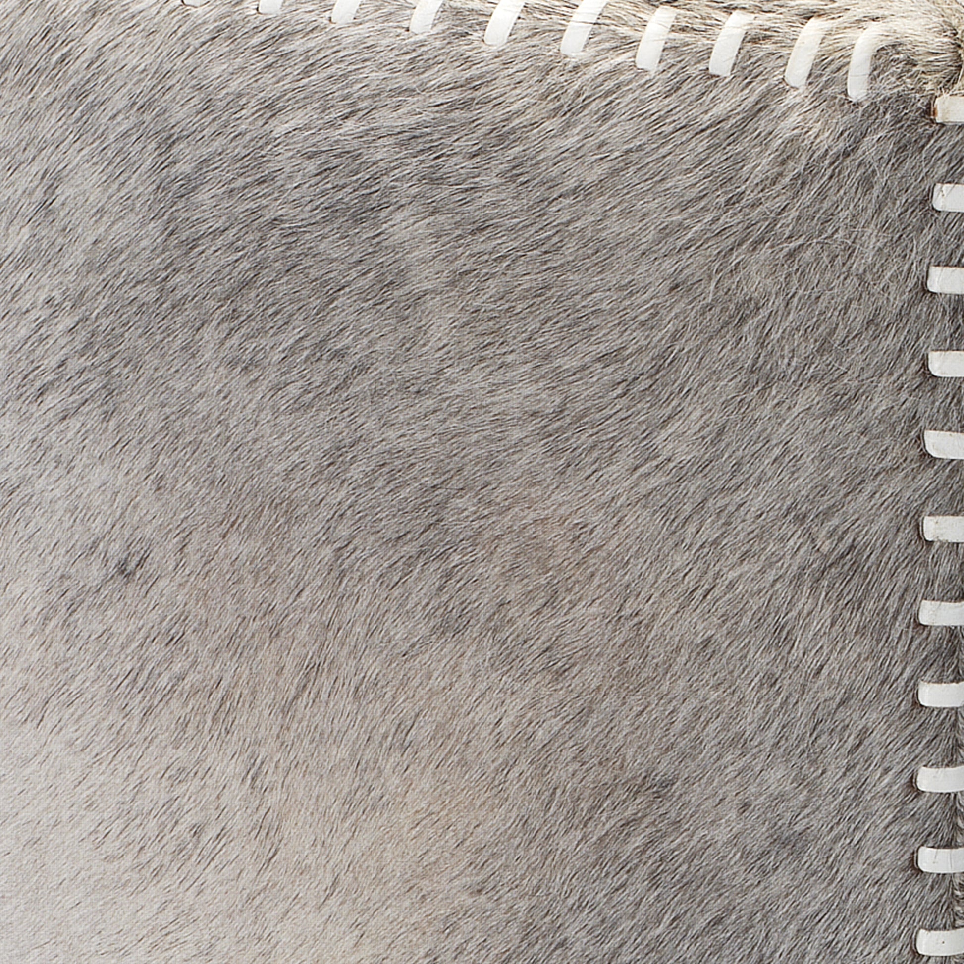 Grey Hair on Hide Ottoman by Jamie Young