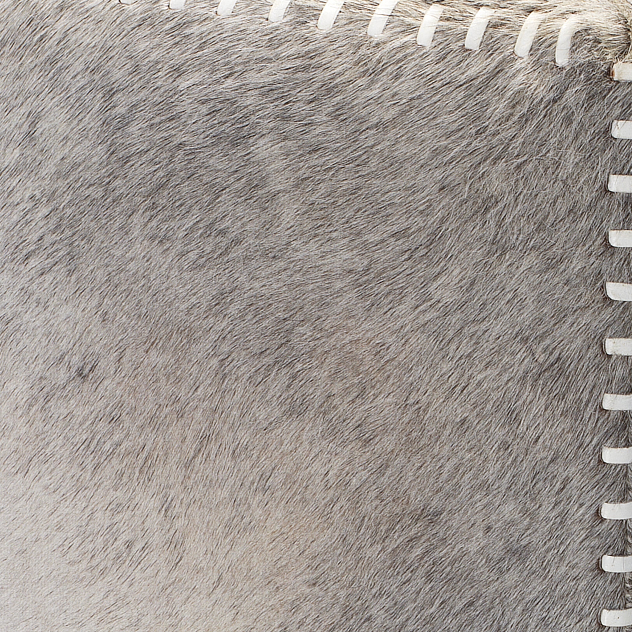 Grey Hair on Hide Ottoman by Jamie Young