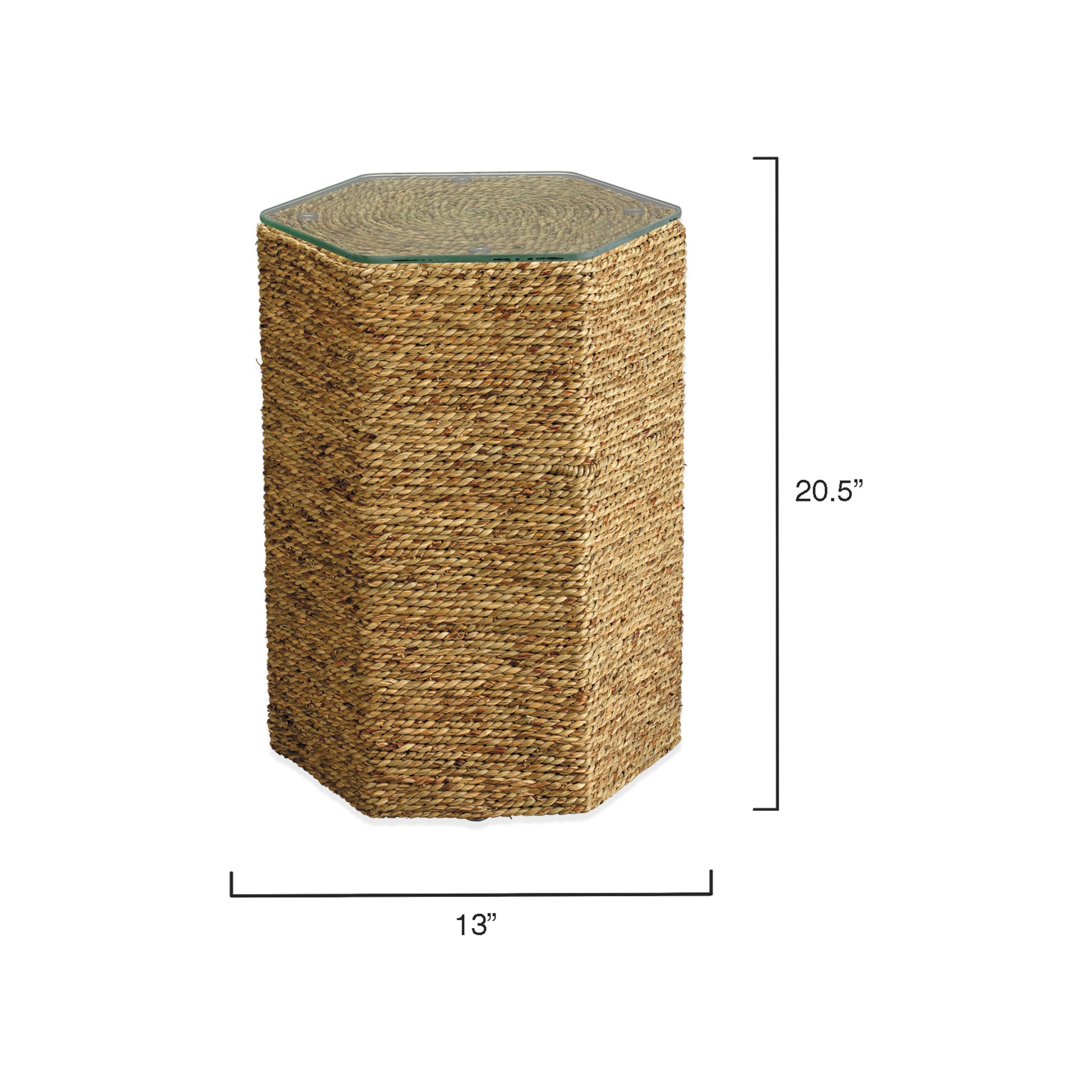 Peninsula Seagrass Side Table by Jamie Young