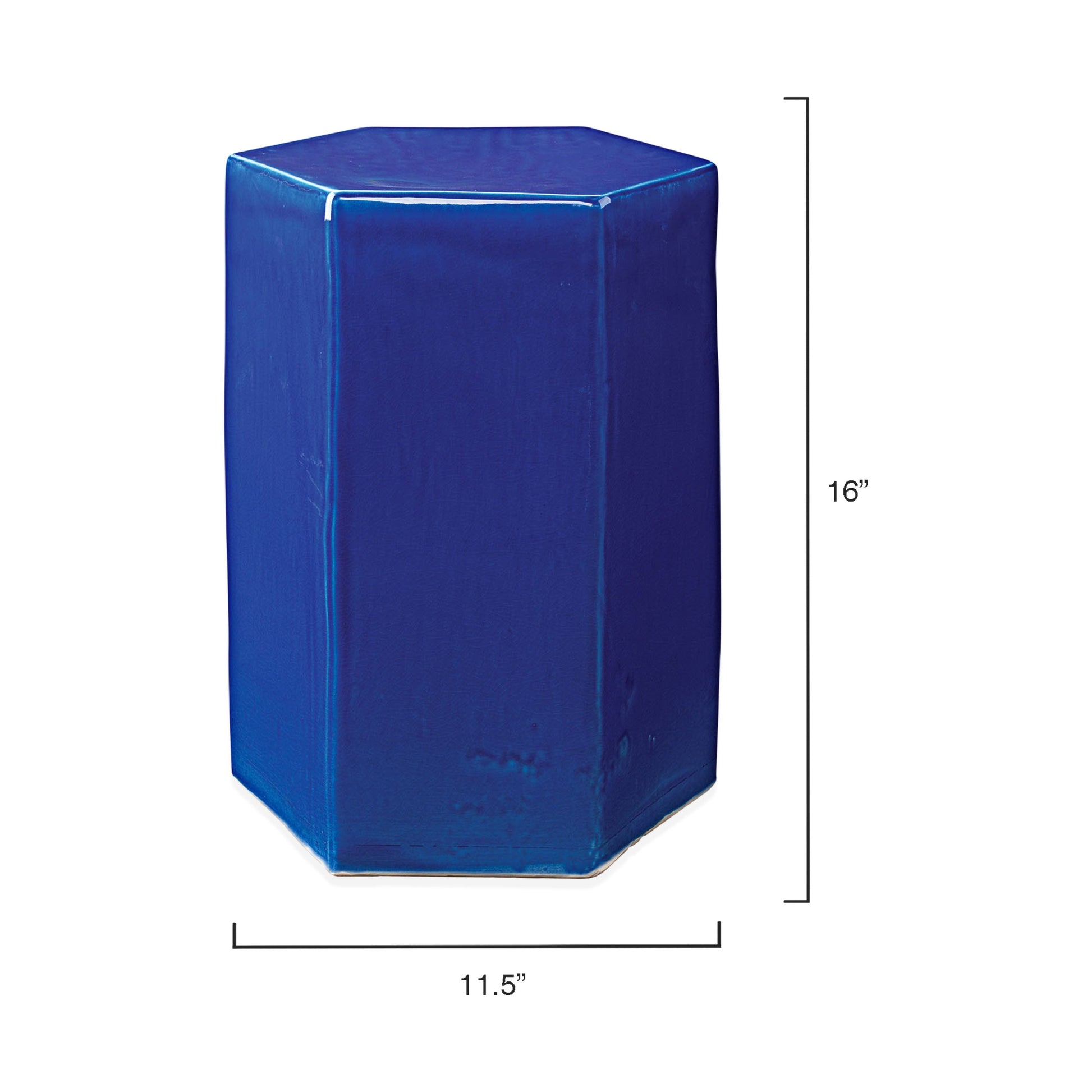 Porto Ceramic Side Indoor/Outdoor Table-Large, Cobalt Blue by Jamie Young