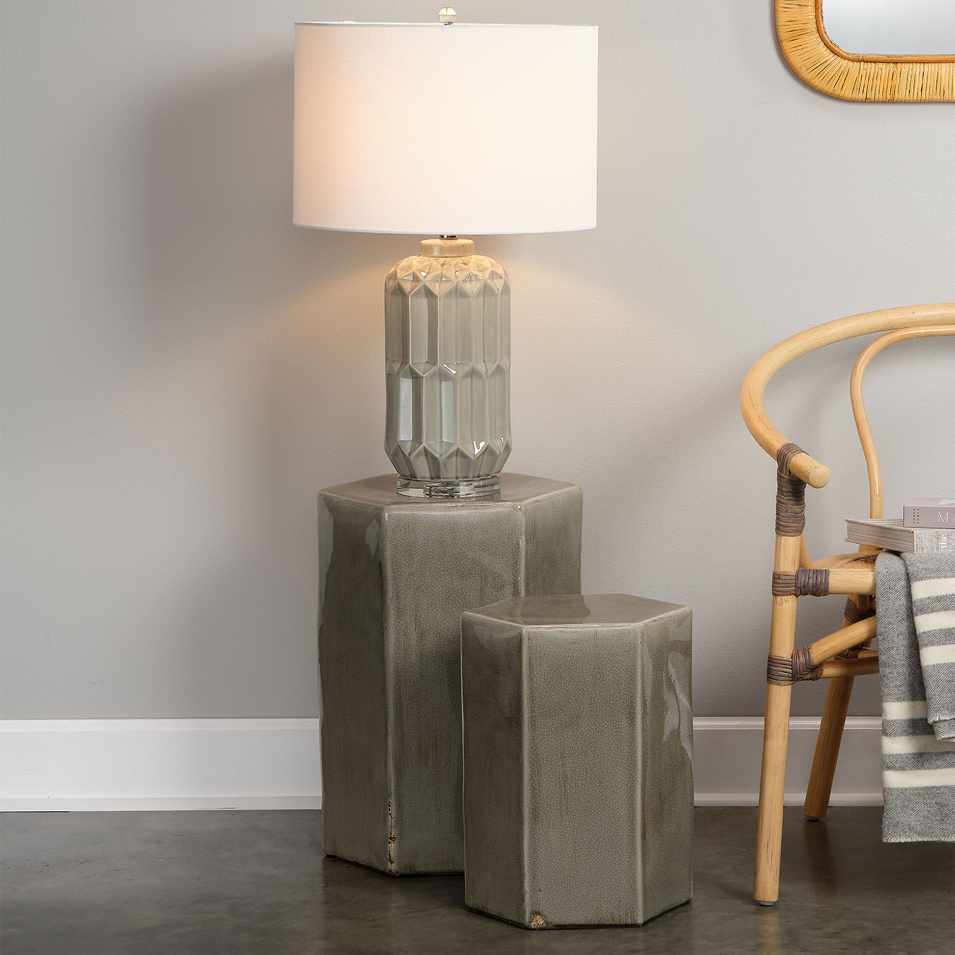 Porto Ceramic Indoor/Outdoor Side Table-Large by Jamie Young