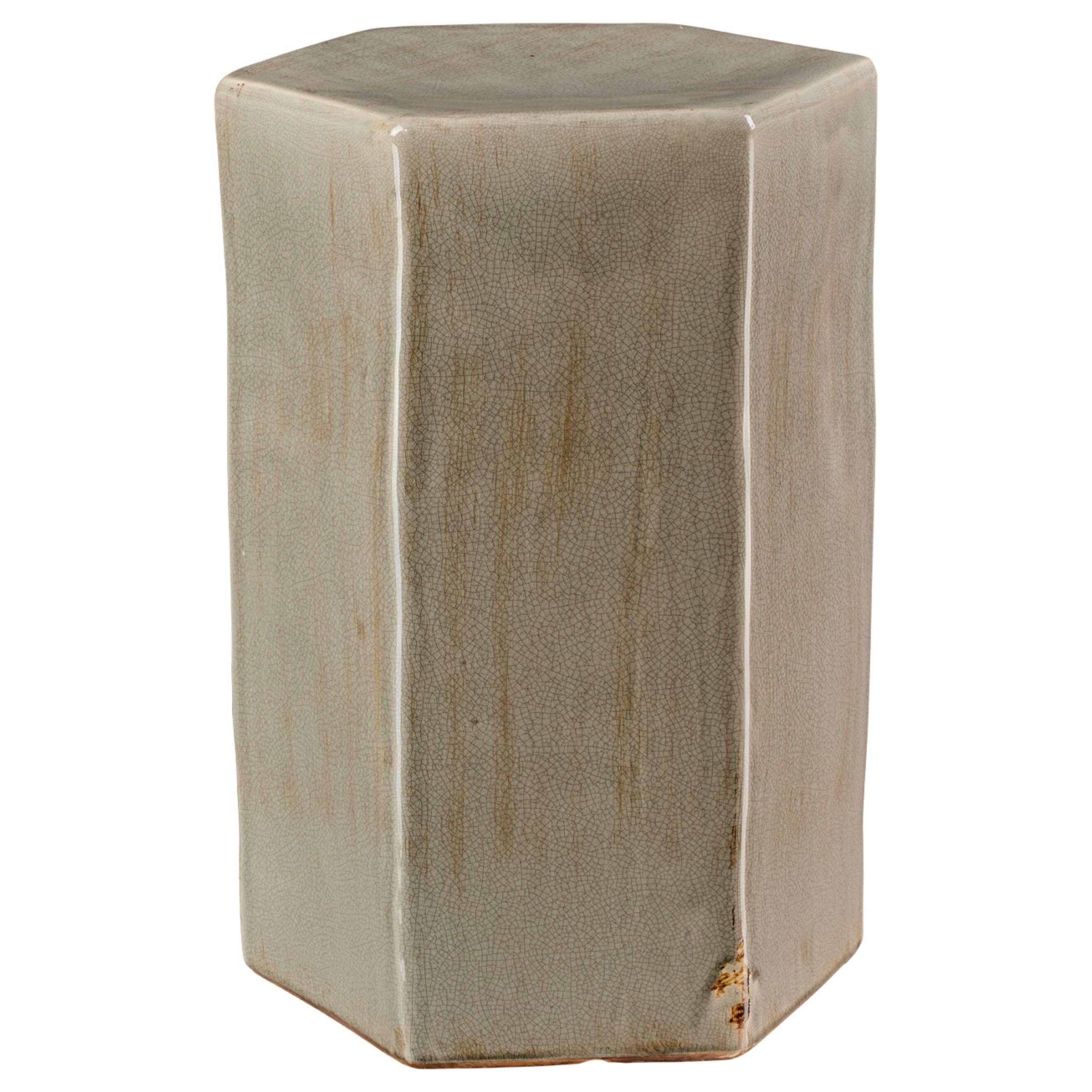 Porto Ceramic Indoor/Outdoor Side Table-Large Gray by Jamie Young