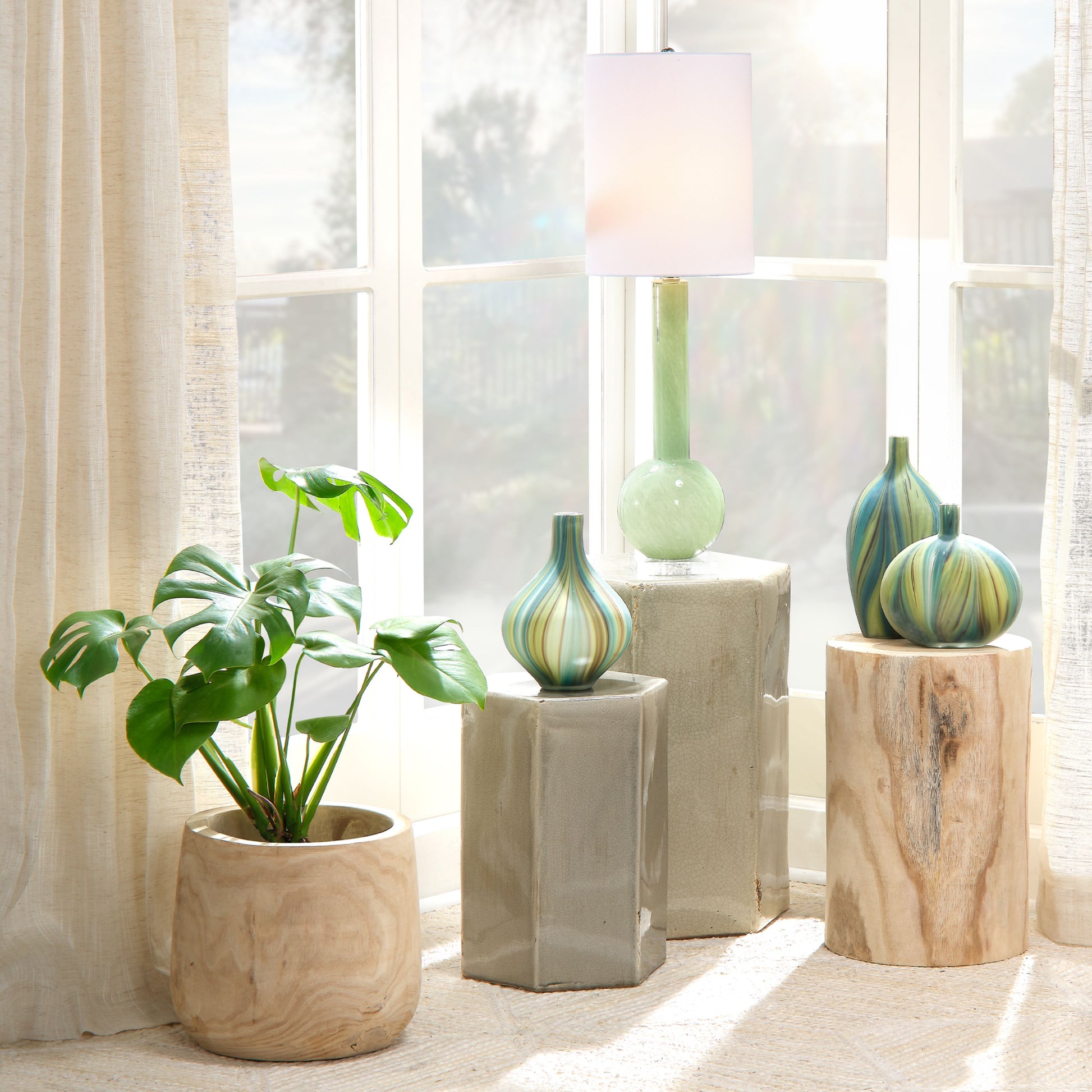 Porto Ceramic Indoor/Outdoor Side Table-Large by Jamie Young