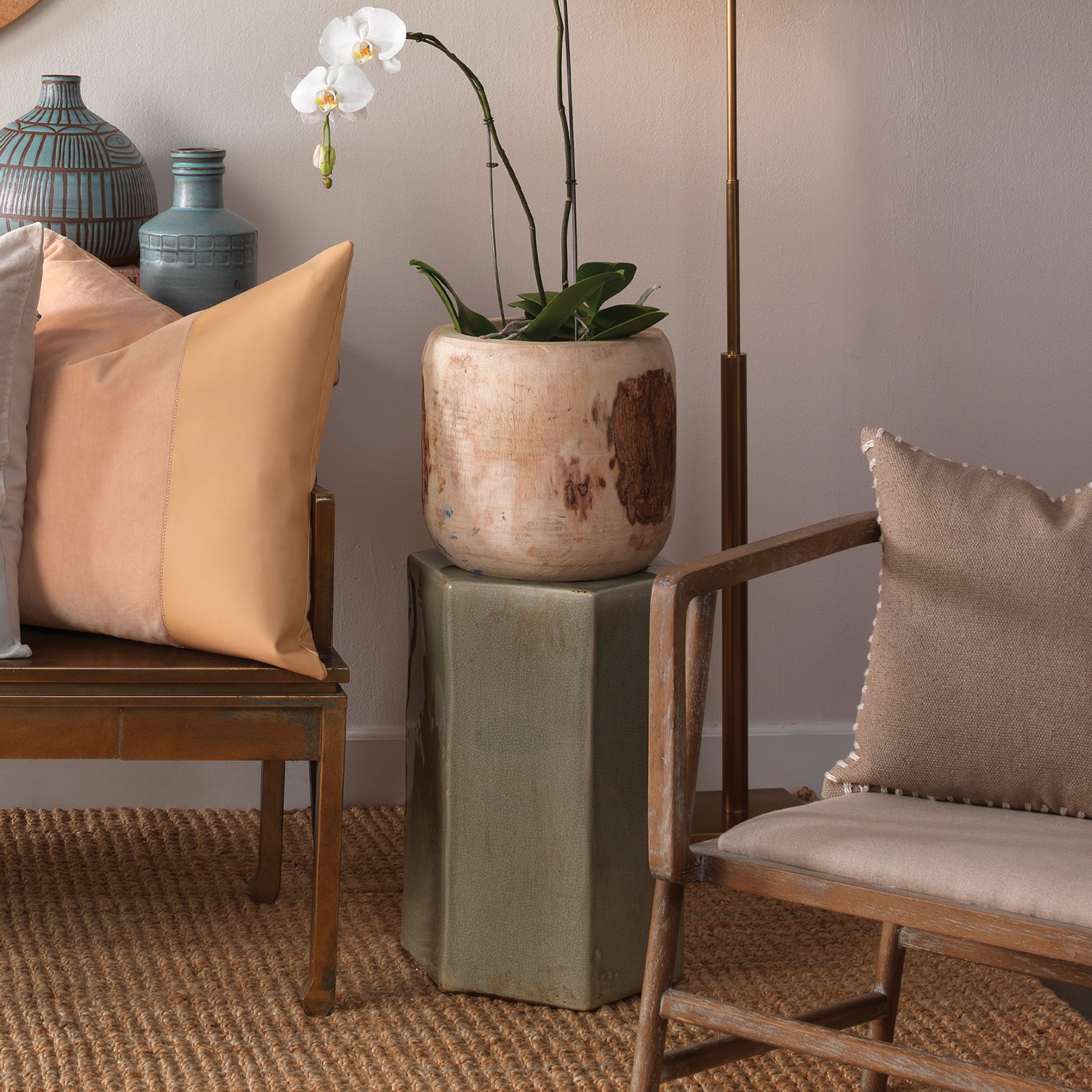 Porto Ceramic Indoor/Outdoor Side Table-Large by Jamie Young