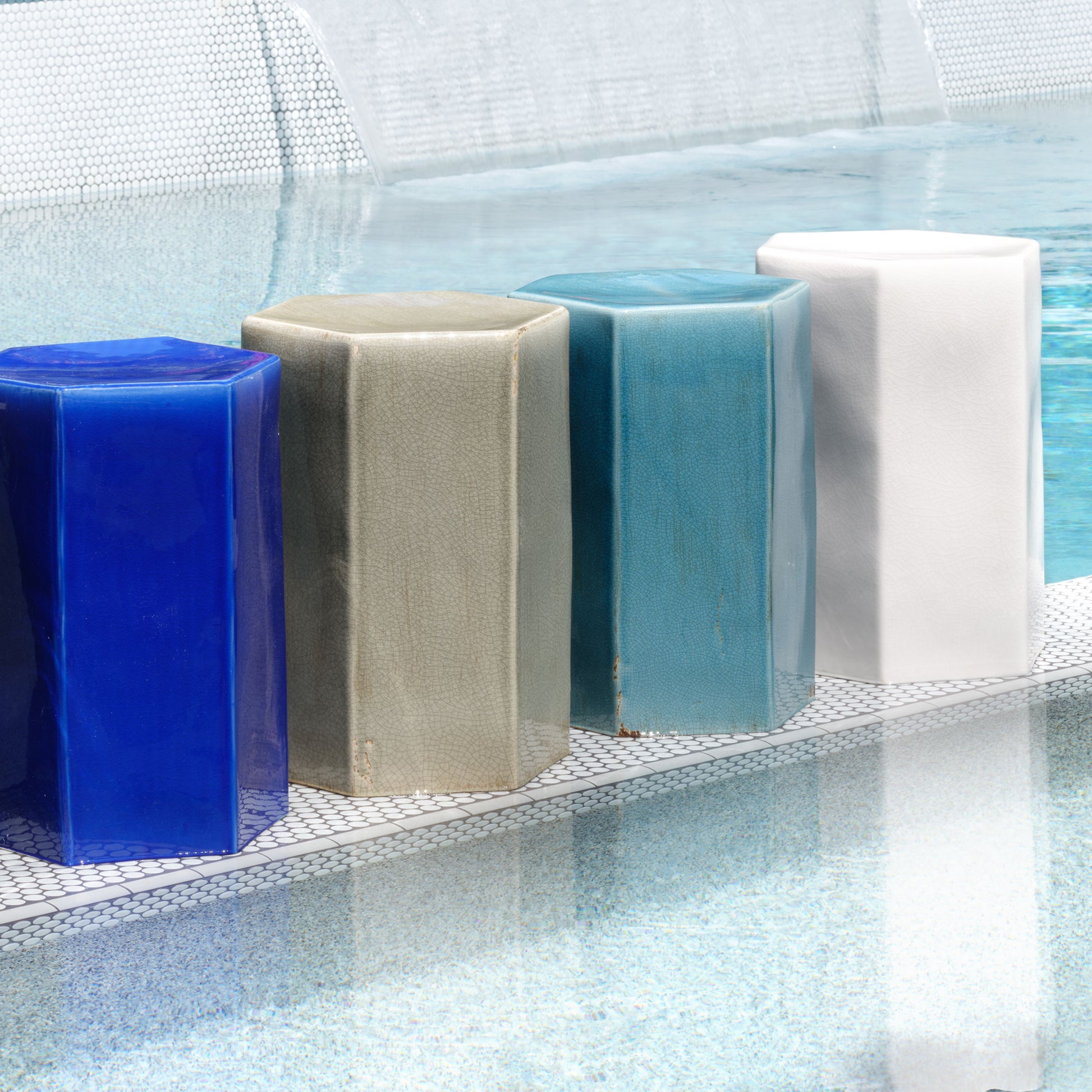 Porto Ceramic Indoor/Outdoor Side Table-Large by Jamie Young