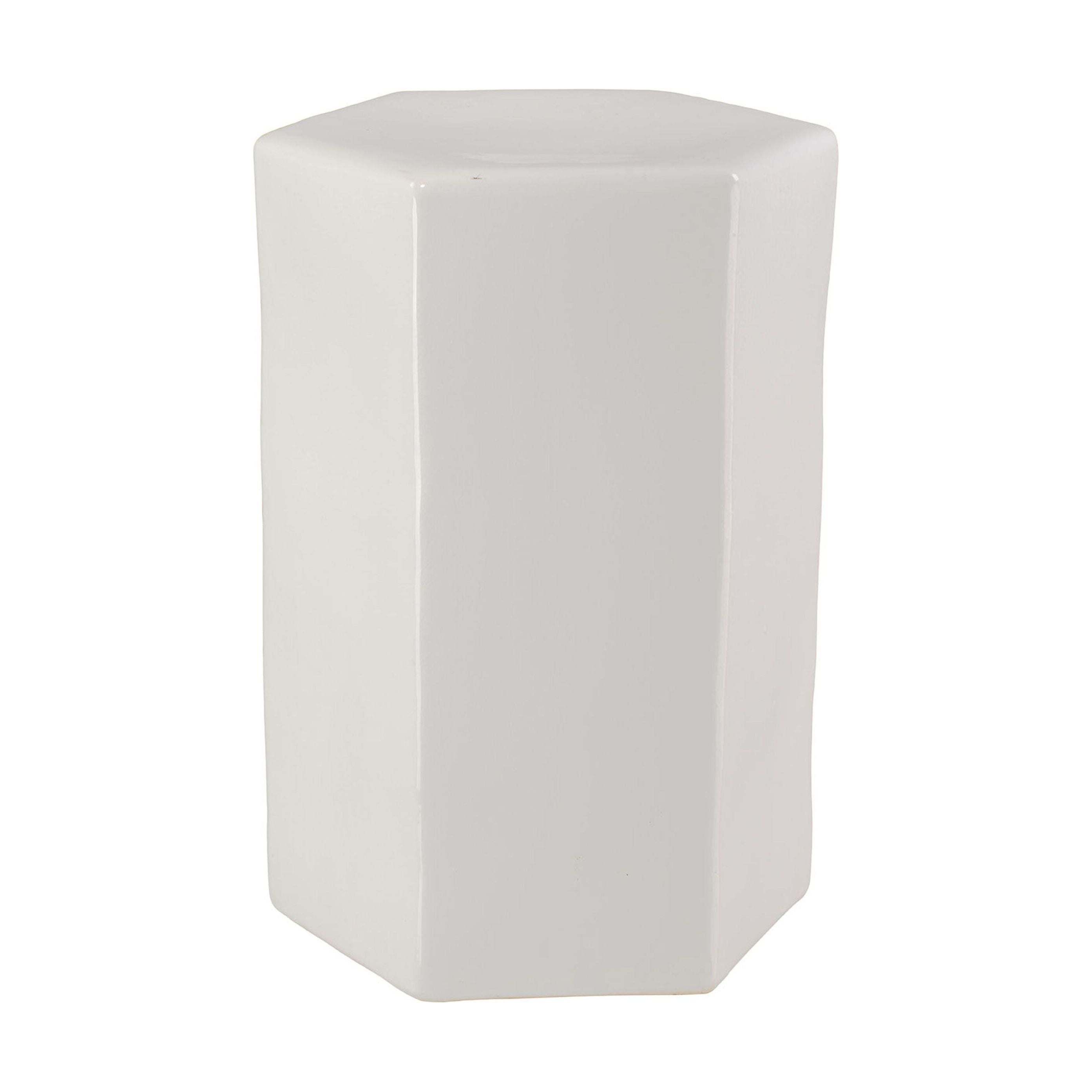 Porto Ceramic Indoor/Outdoor Side Table-Large White by Jamie Young