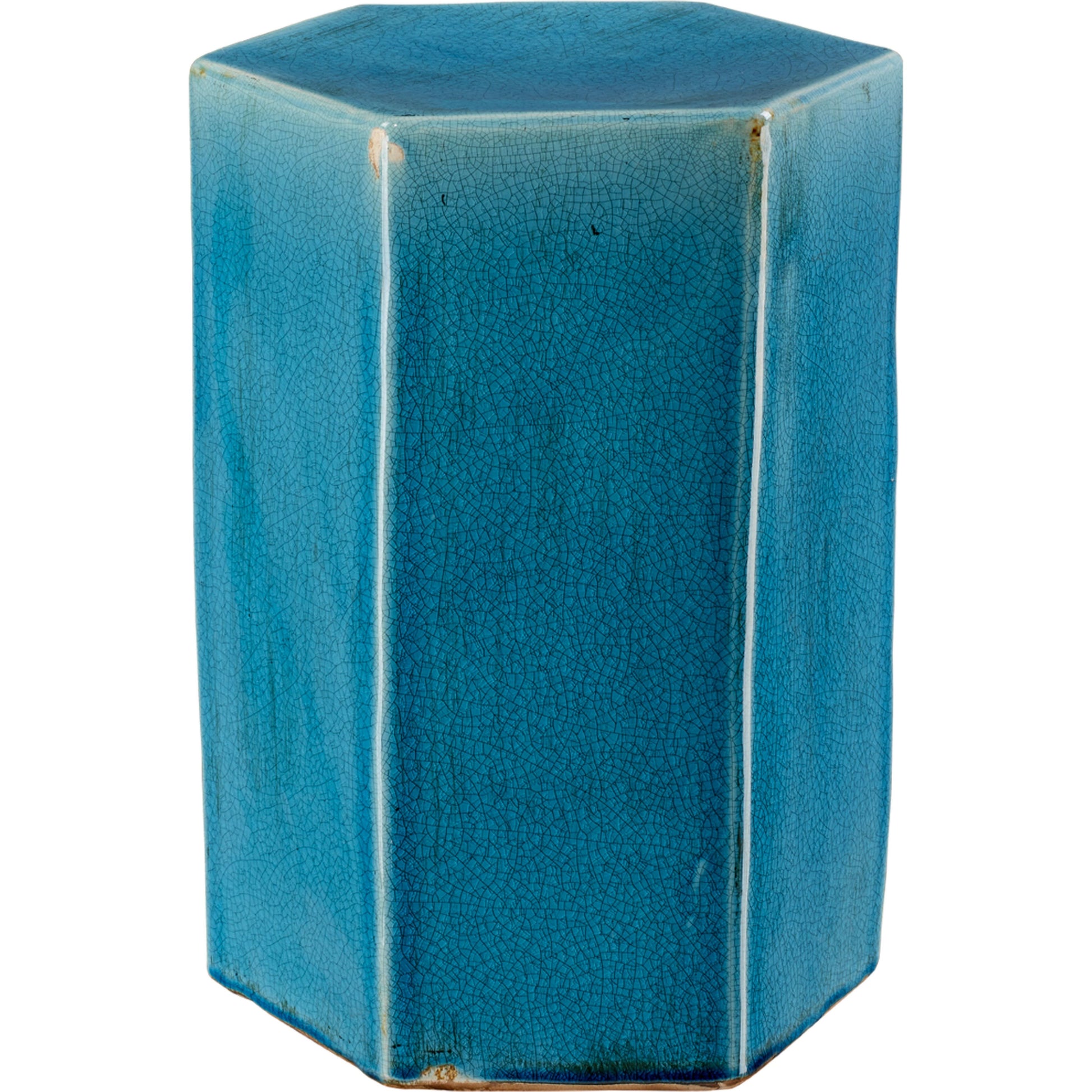 Porto Ceramic Indoor/Outdoor Side Table-Small Blue by Jamie Young
