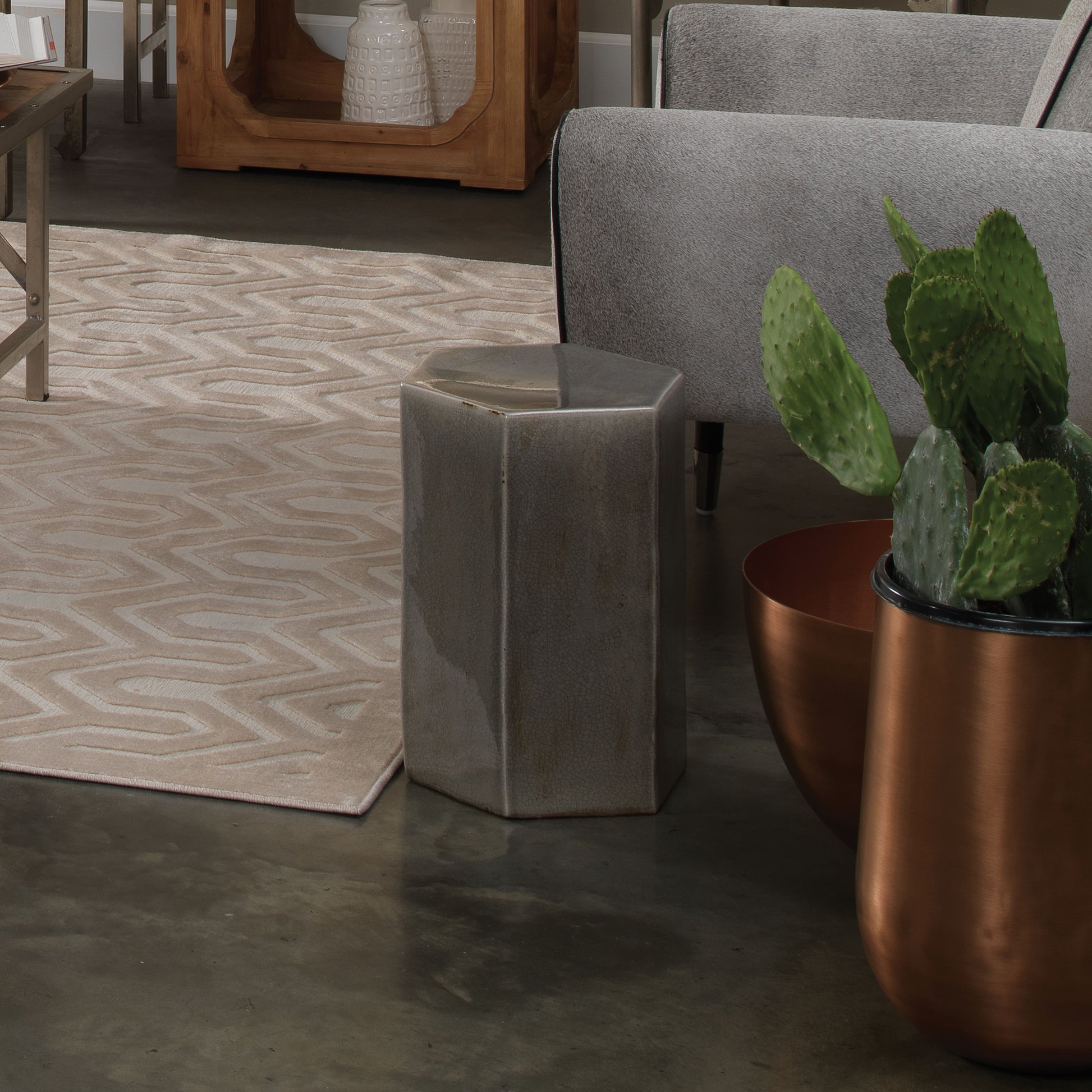 Porto Ceramic Indoor/Outdoor Side Table-Small by Jamie Young