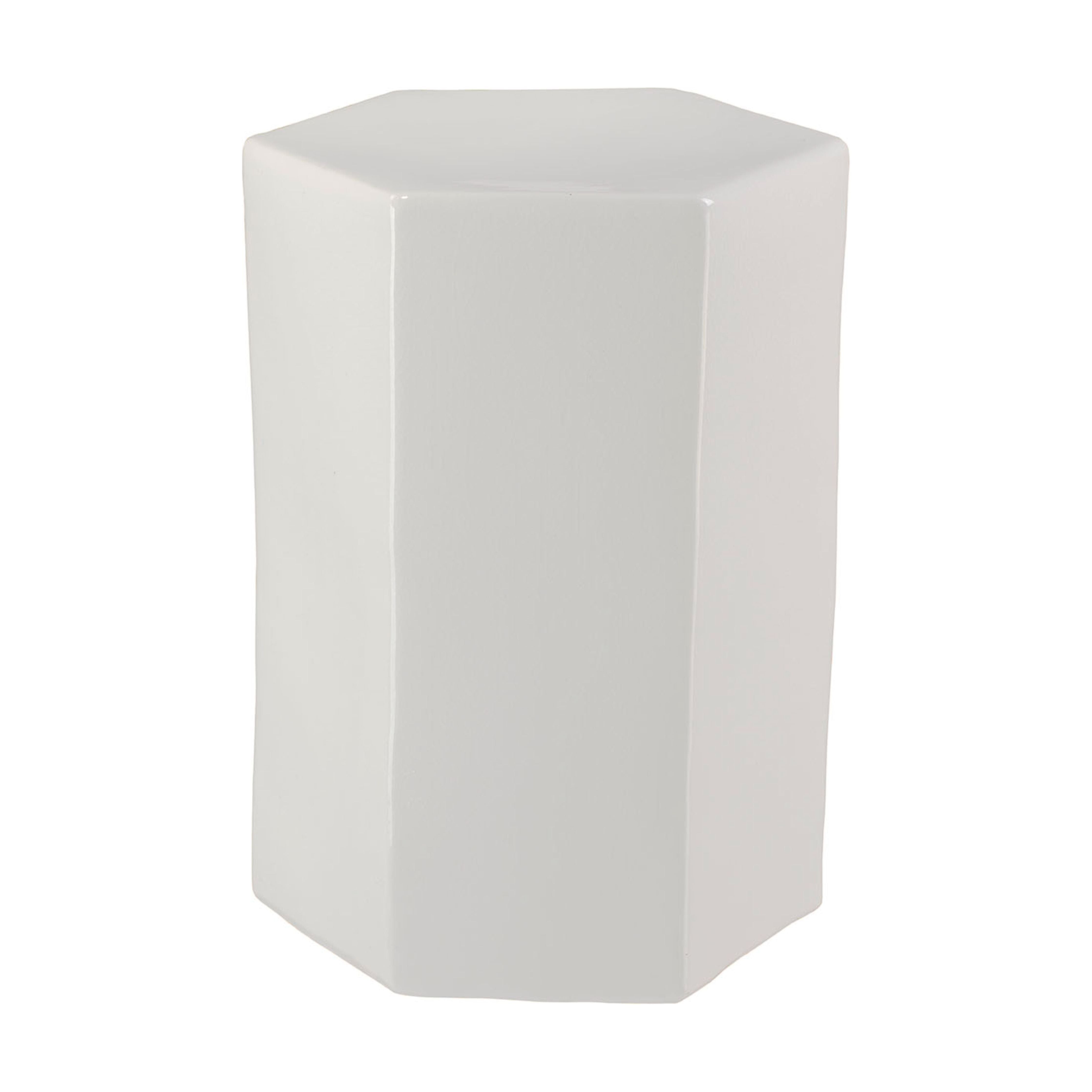 Porto Ceramic Indoor/Outdoor Side Table-Small White by Jamie Young