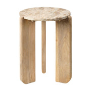 Quarry Wood and Tendua Stone Size Table by Jamie Young