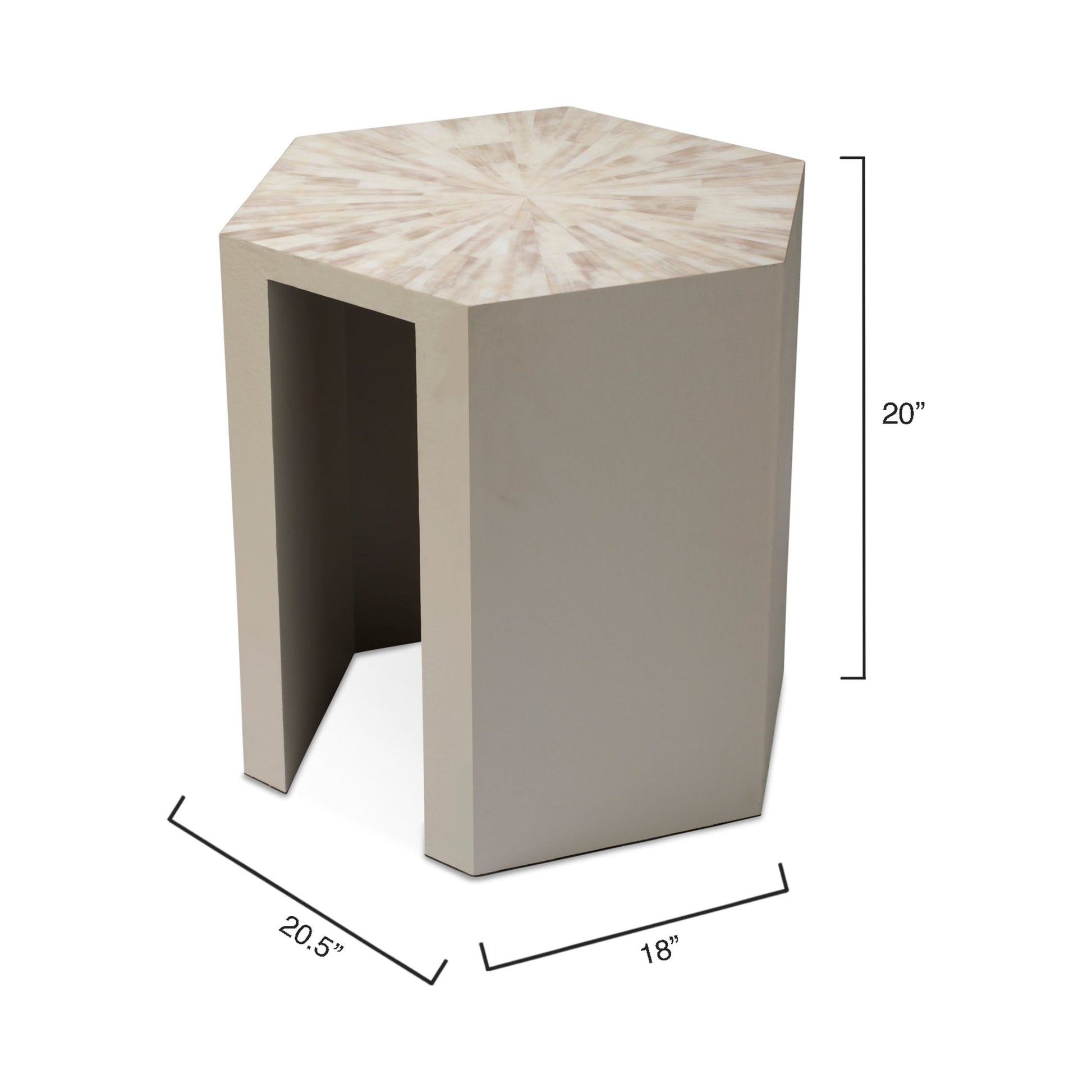 Radiant Side Table, Cream by Jamie Young