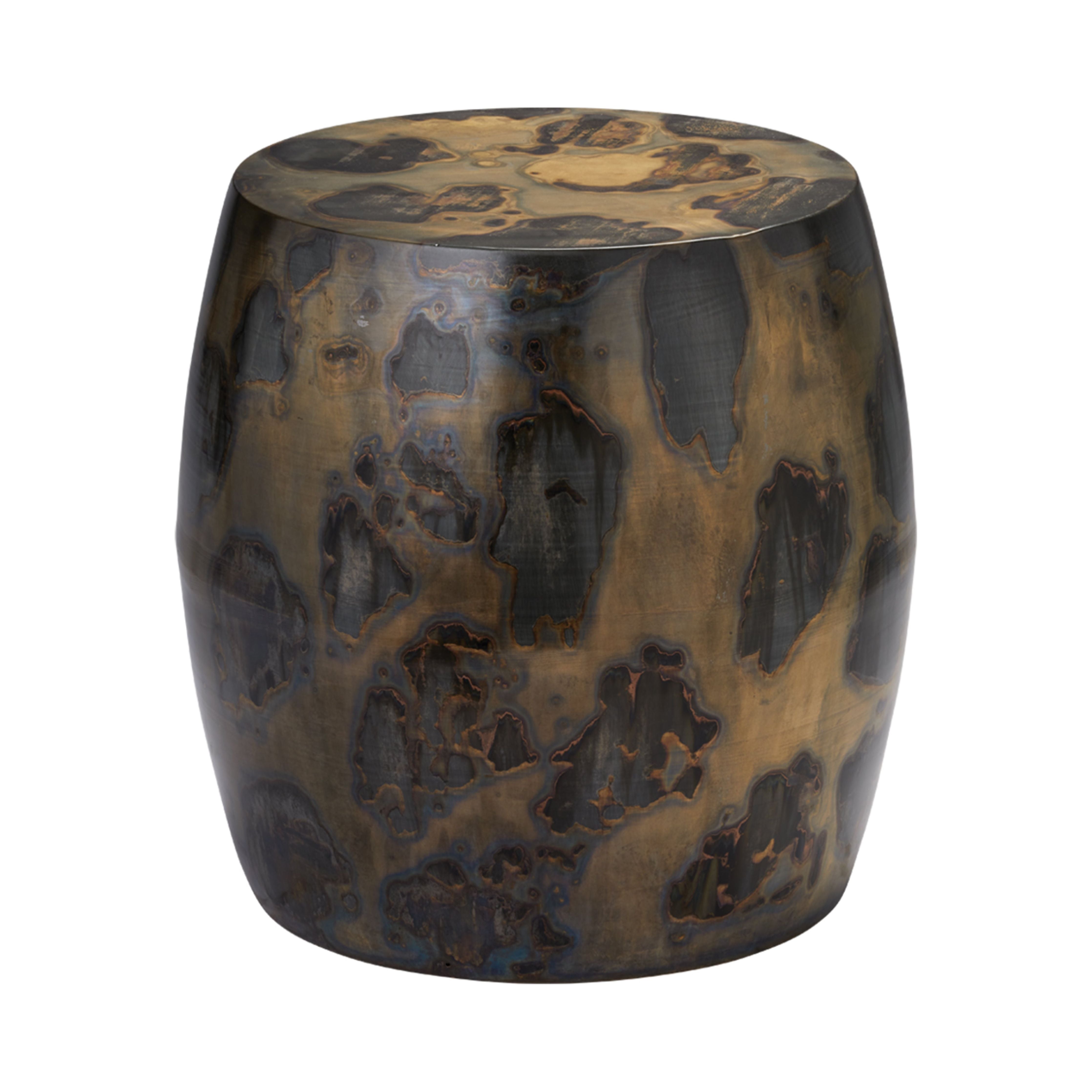 Realm Side Table, Acid Wash Metal by Jamie Young