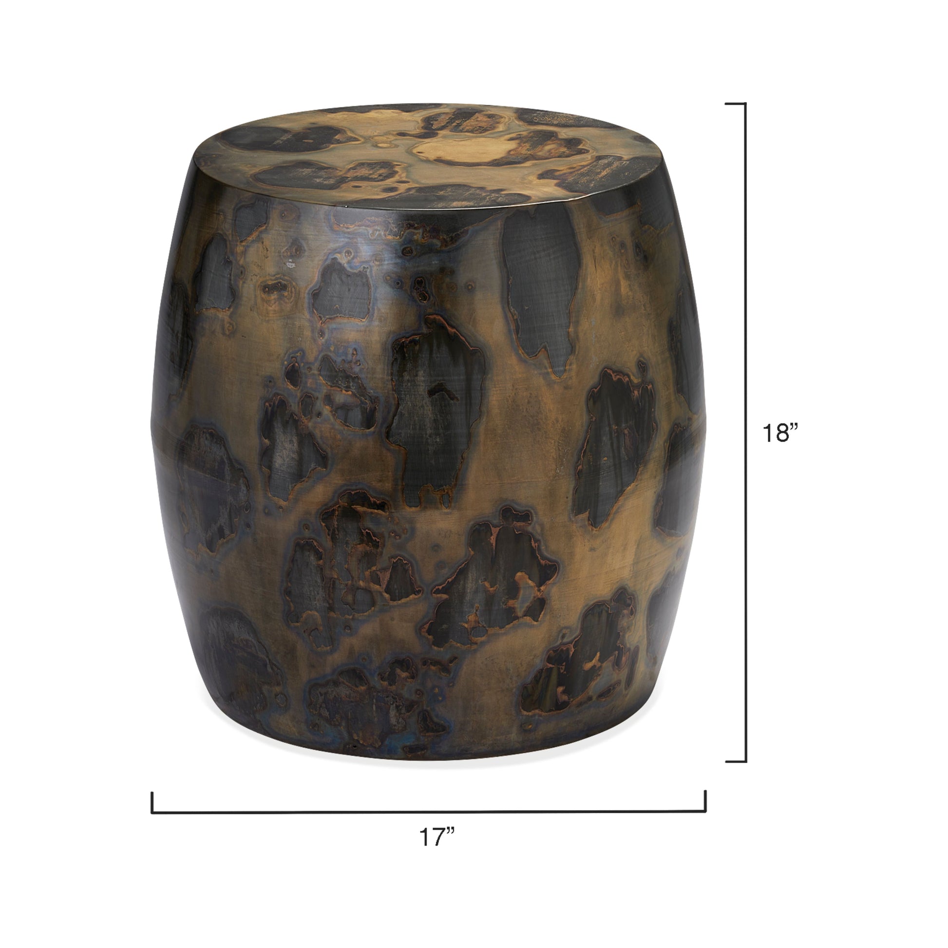 Realm Side Table, Acid Wash Metal by Jamie Young