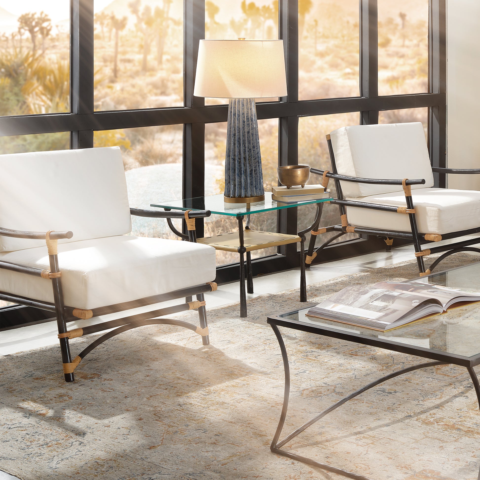 Renzo Iron Side Table by Jamie Young