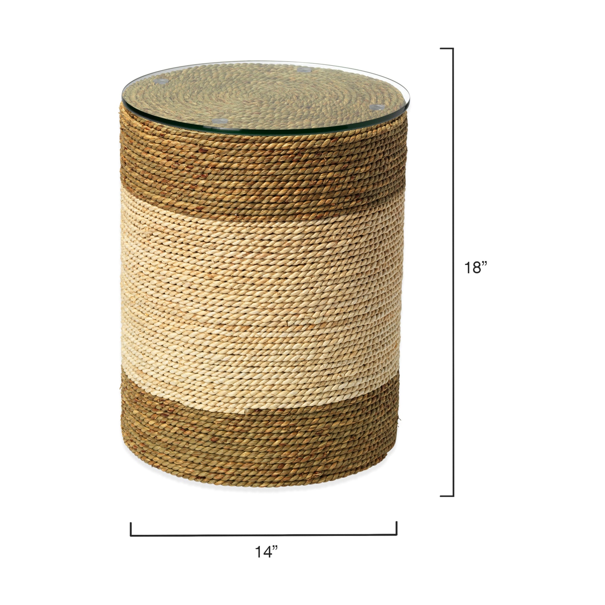 Saint Bart's Seagrass Side Table by Jamie Young
