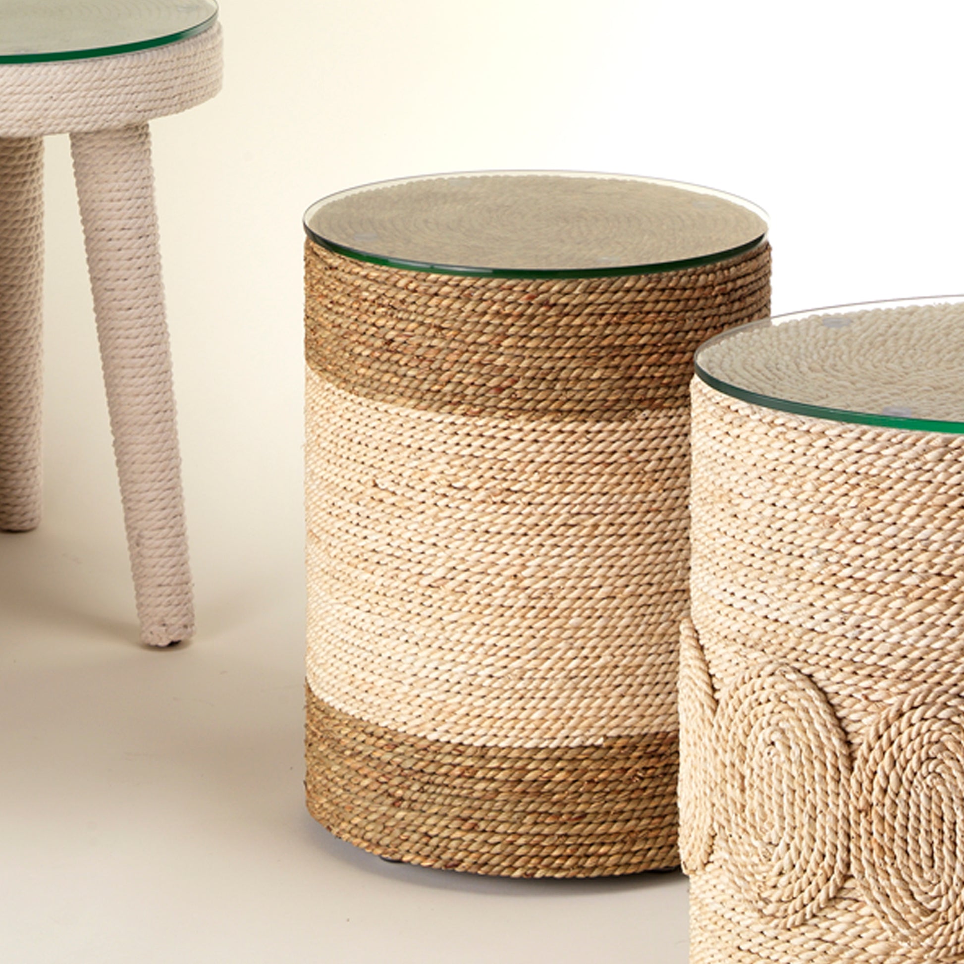 Saint Bart's Seagrass Side Table by Jamie Young