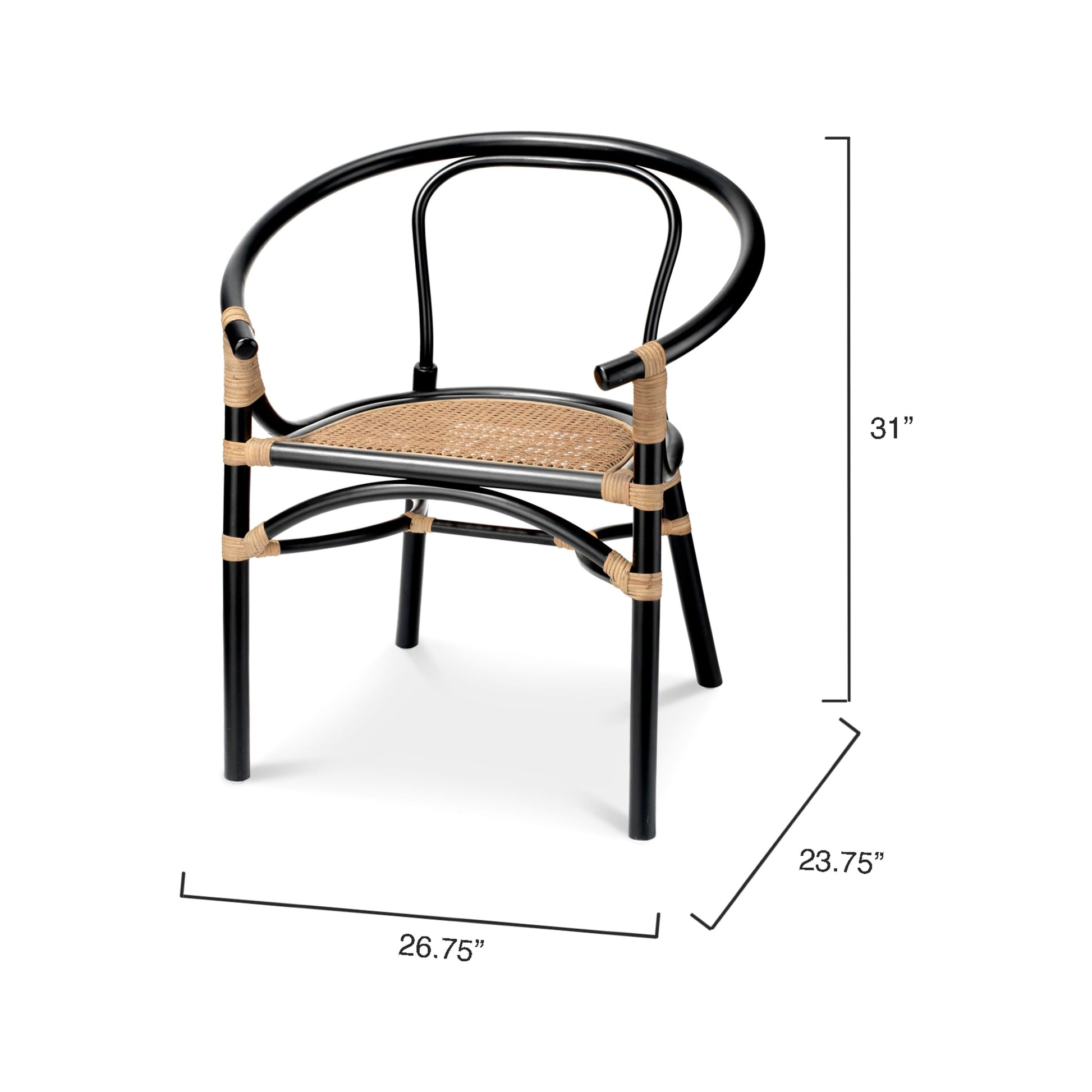 Saltwater Arm Rattan Chair by Jamie Young