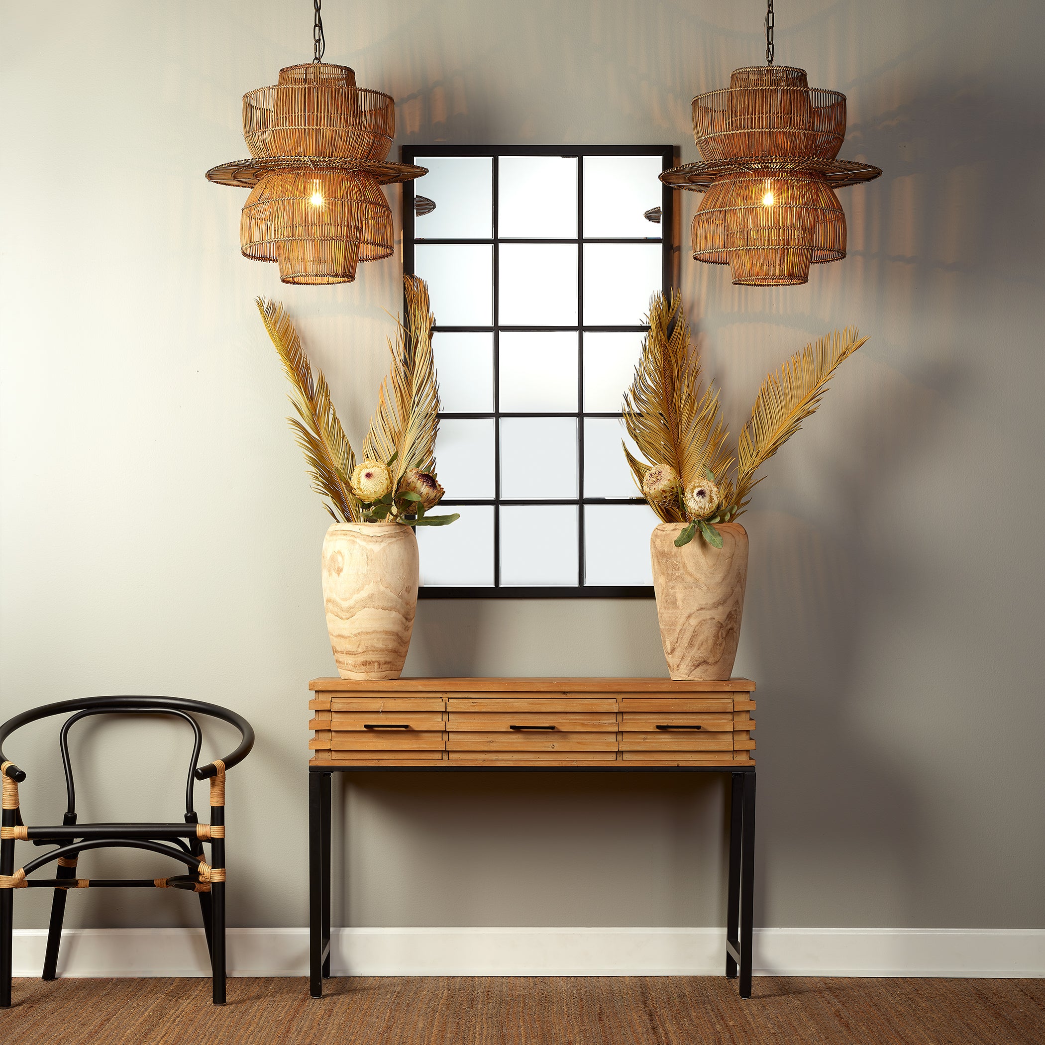 Saltwater Arm Rattan Chair by Jamie Young