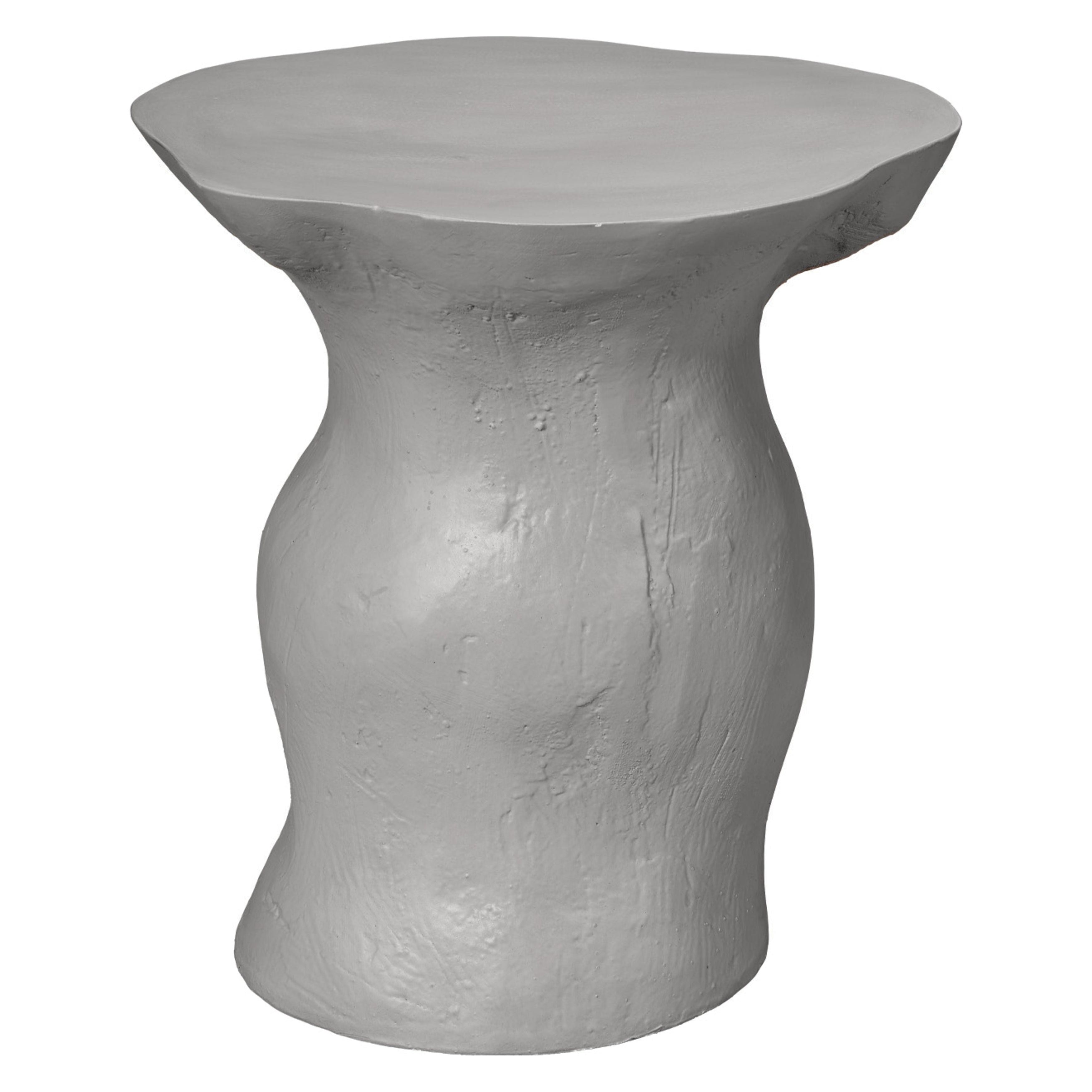 Sculpt Fiber Glass Indoor & Outdoor Side Table Cement by Jamie Young