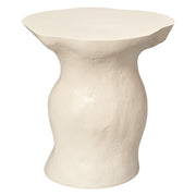 Sculpt Fiber Glass Indoor & Outdoor Side Table Cream by Jamie Young
