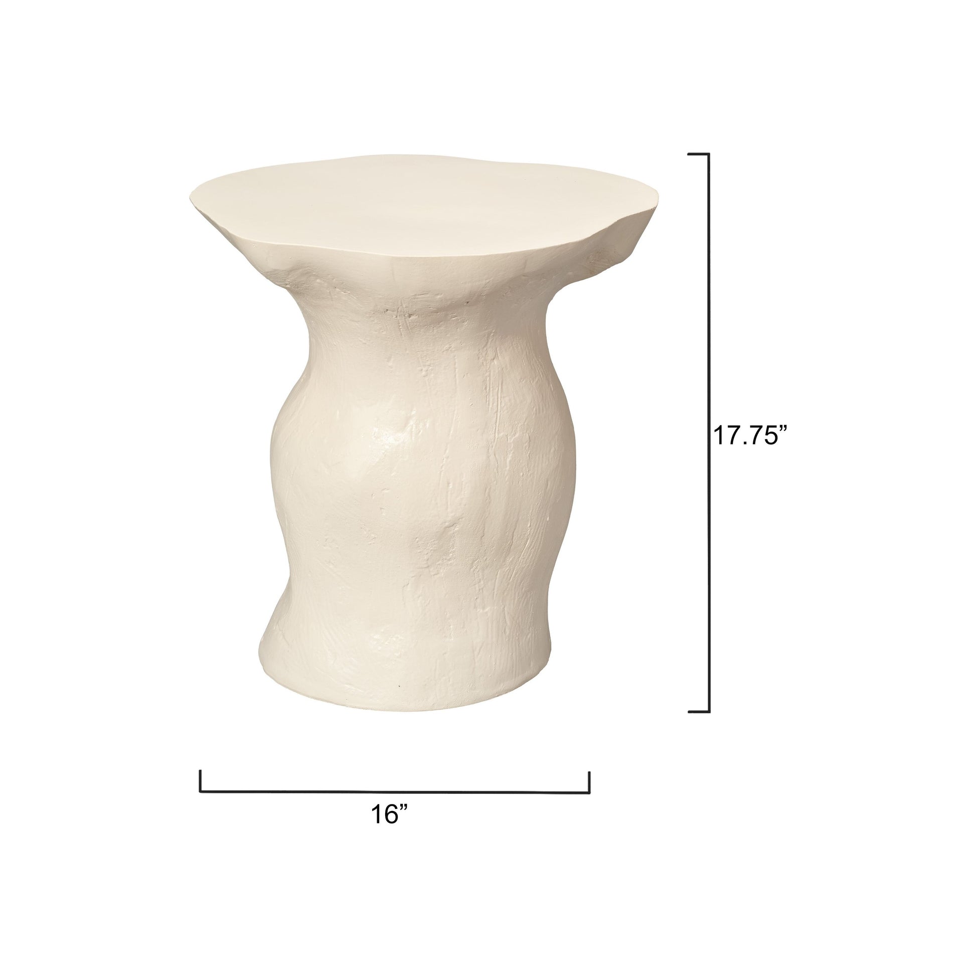 Sculpt Fiber Glass Indoor & Outdoor Side Table by Jamie Young