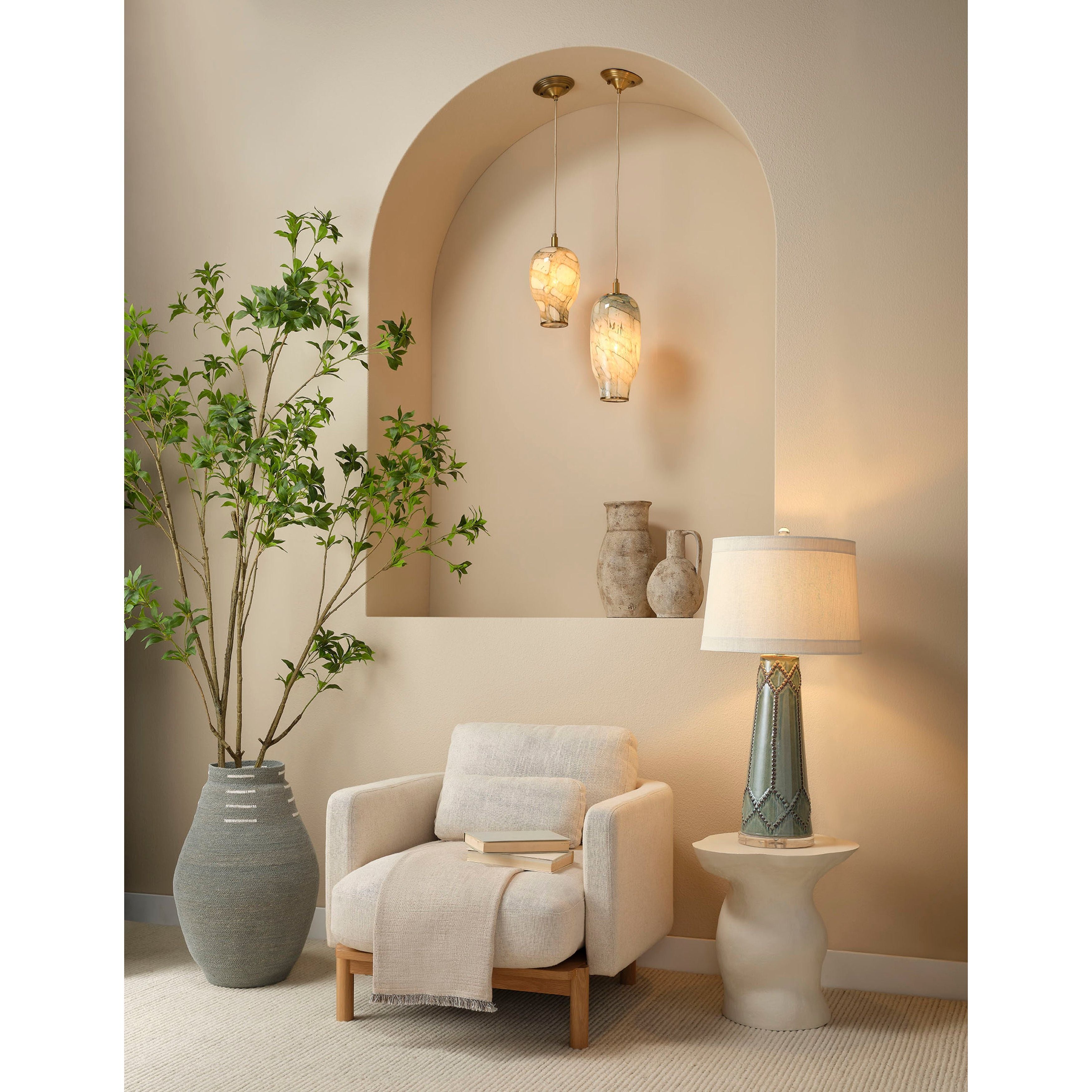Sculpt Fiber Glass Indoor & Outdoor Side Table by Jamie Young