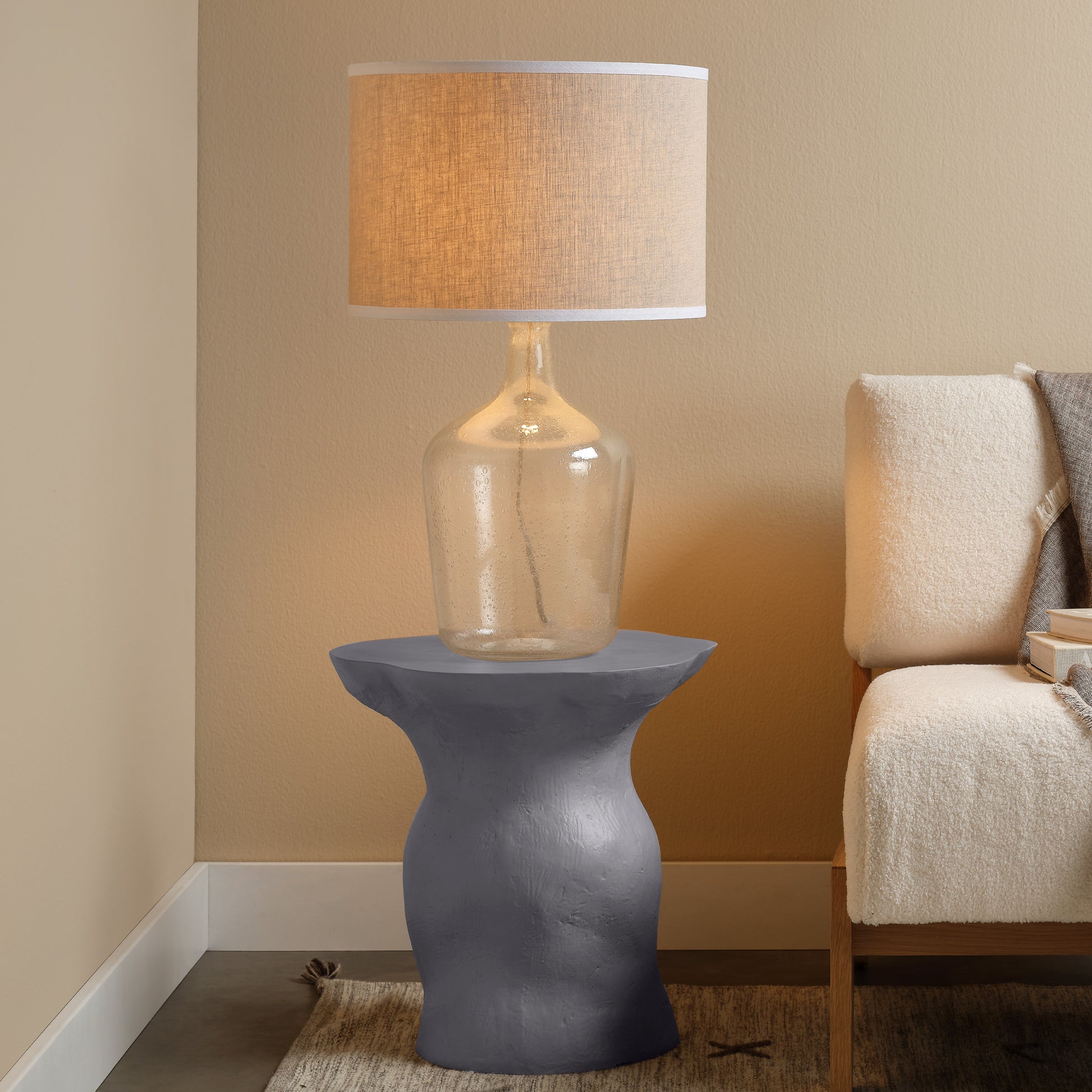 Sculpt Fiber Glass Indoor & Outdoor Side Table by Jamie Young