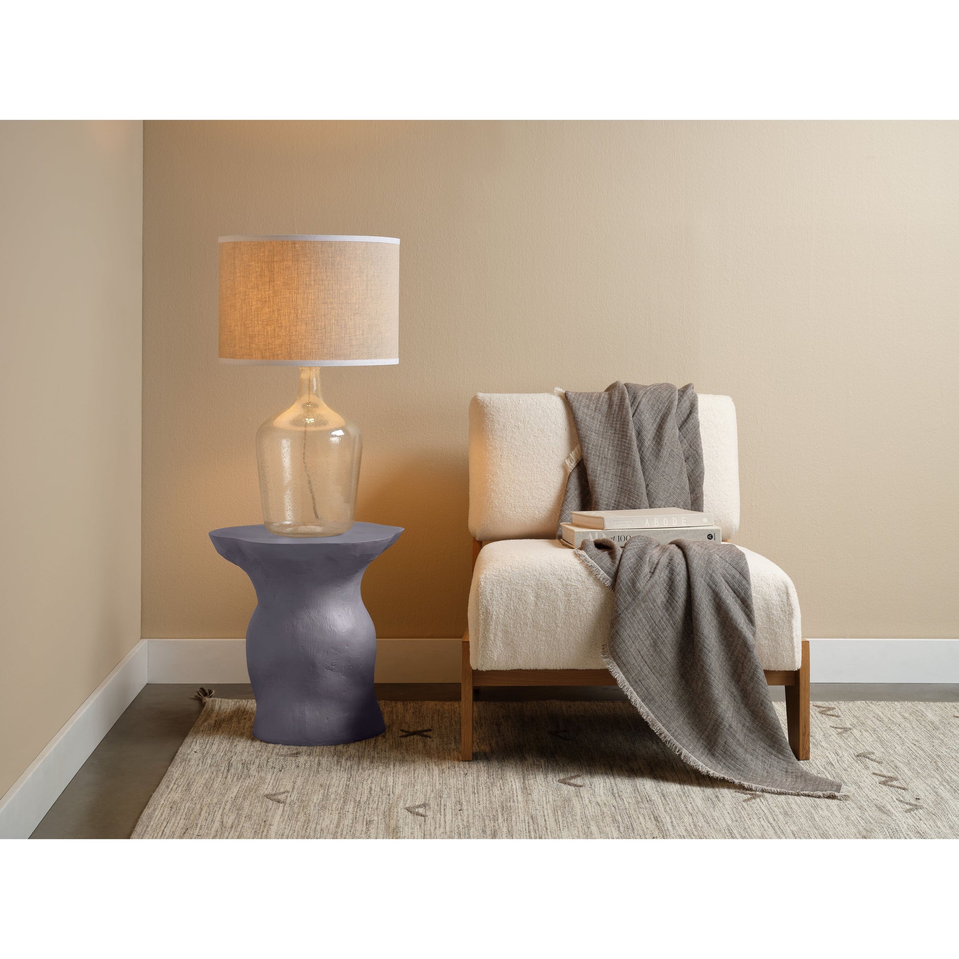 Sculpt Fiber Glass Indoor & Outdoor Side Table by Jamie Young