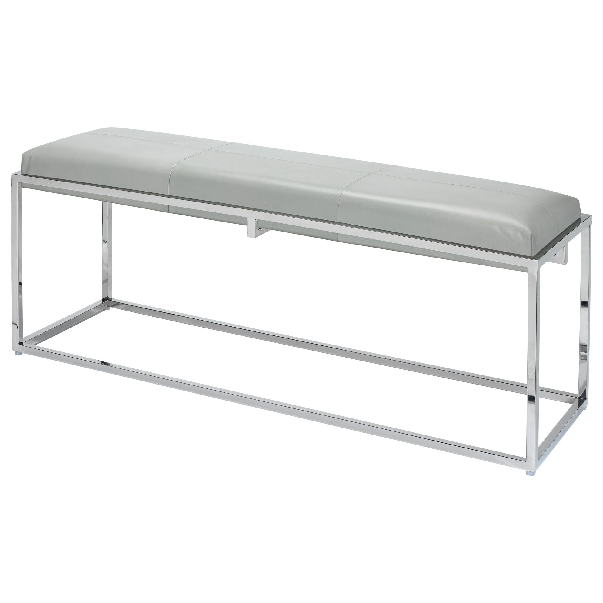 Shelby Hide Bench Grey by Jamie Young