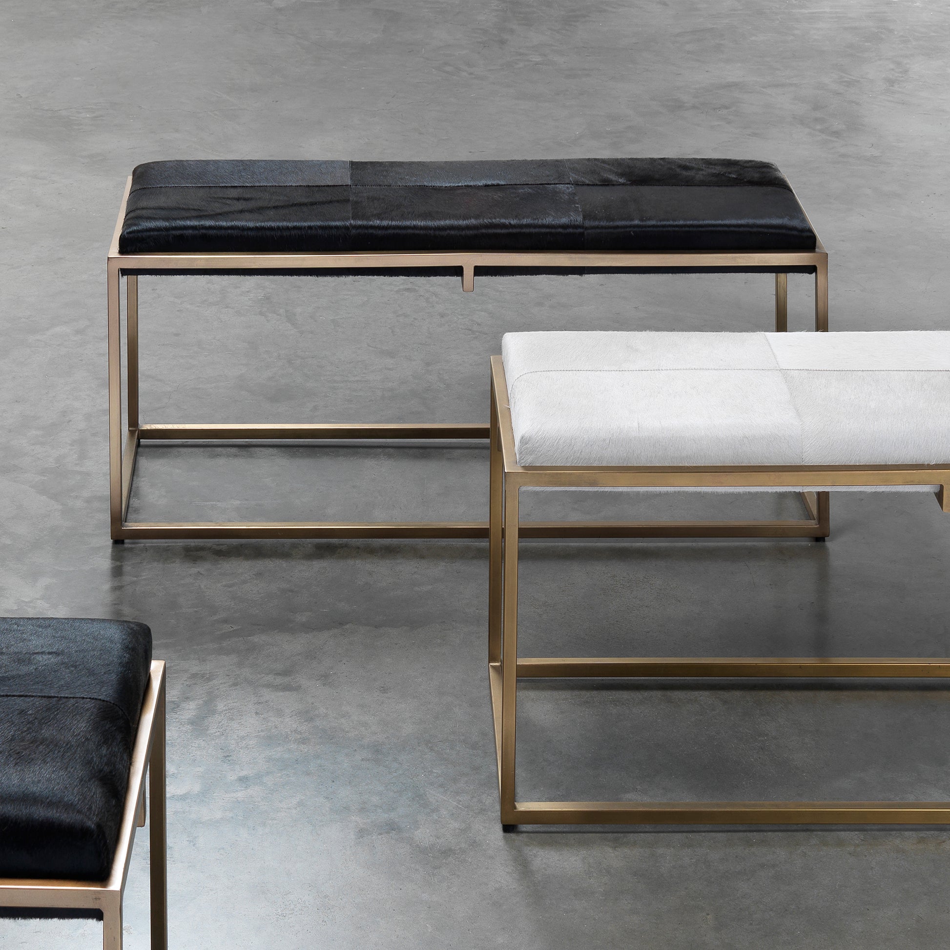 Shelby Hide Bench by Jamie Young
