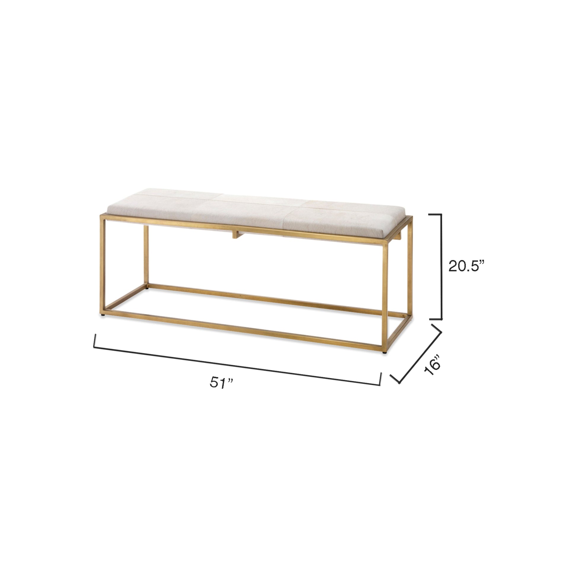 Shelby Hide Bench by Jamie Young