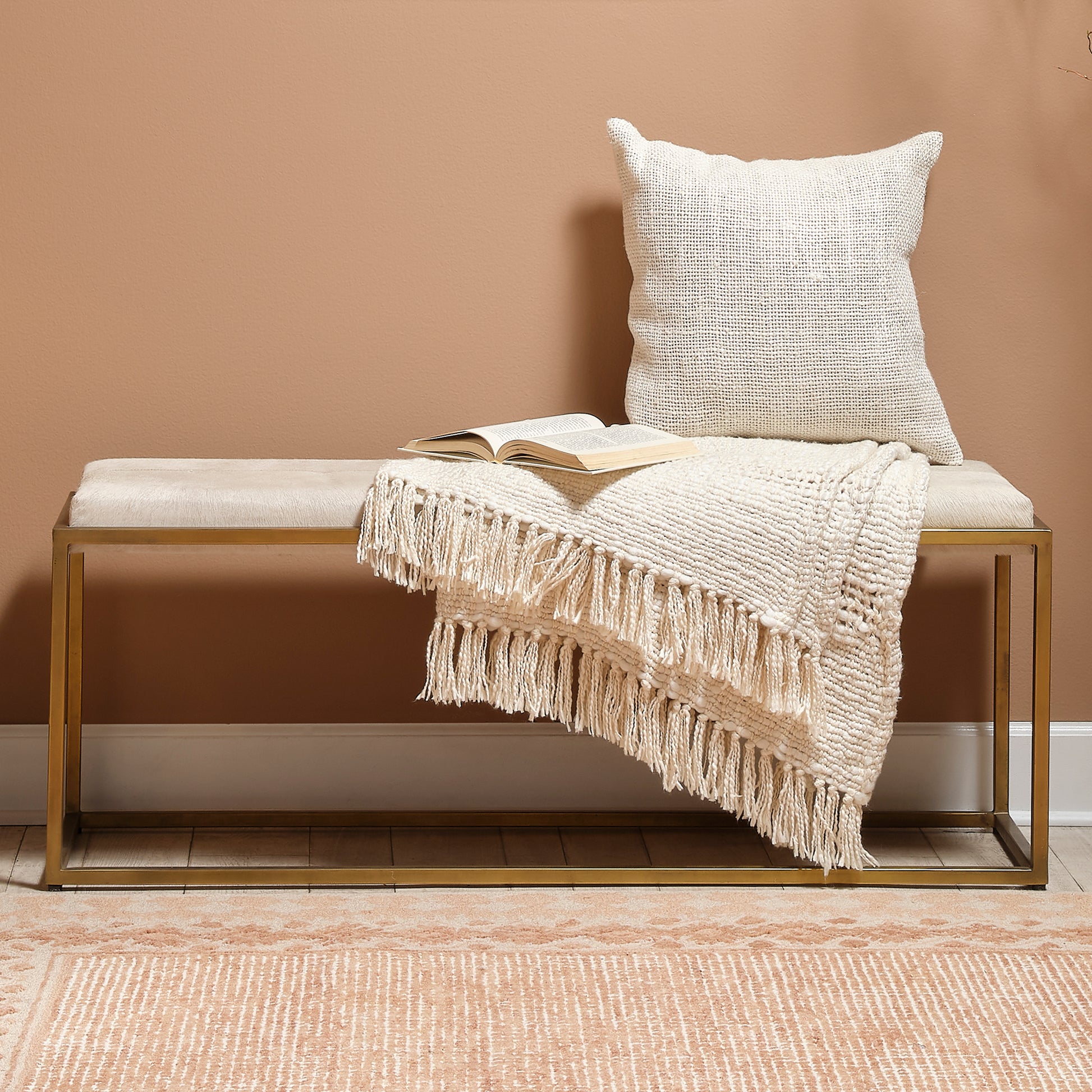 Shelby Hide Bench by Jamie Young