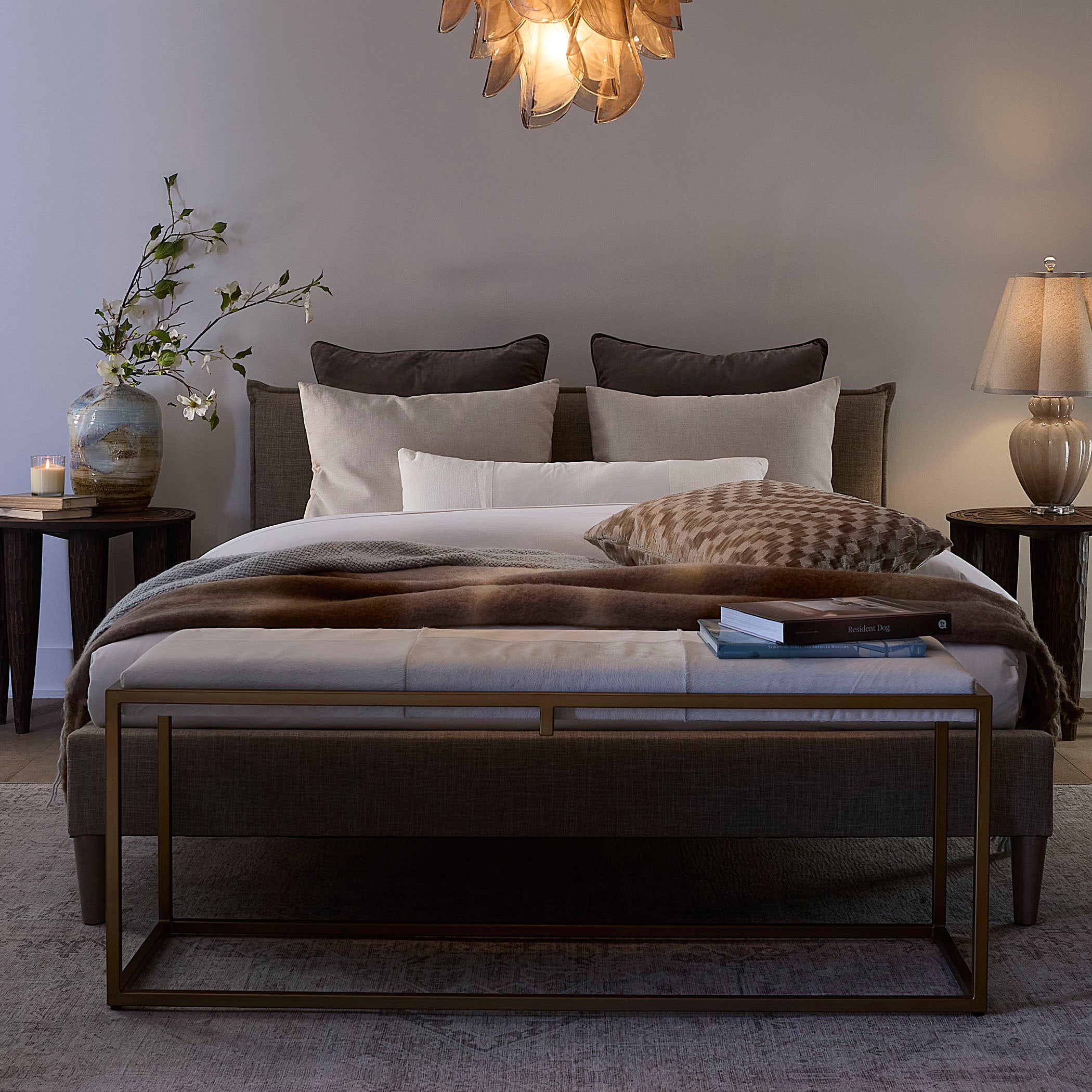 Shelby Hide Bench by Jamie Young