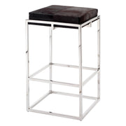 Shelby Hide Bar Stool, Espresso by Jamie Young