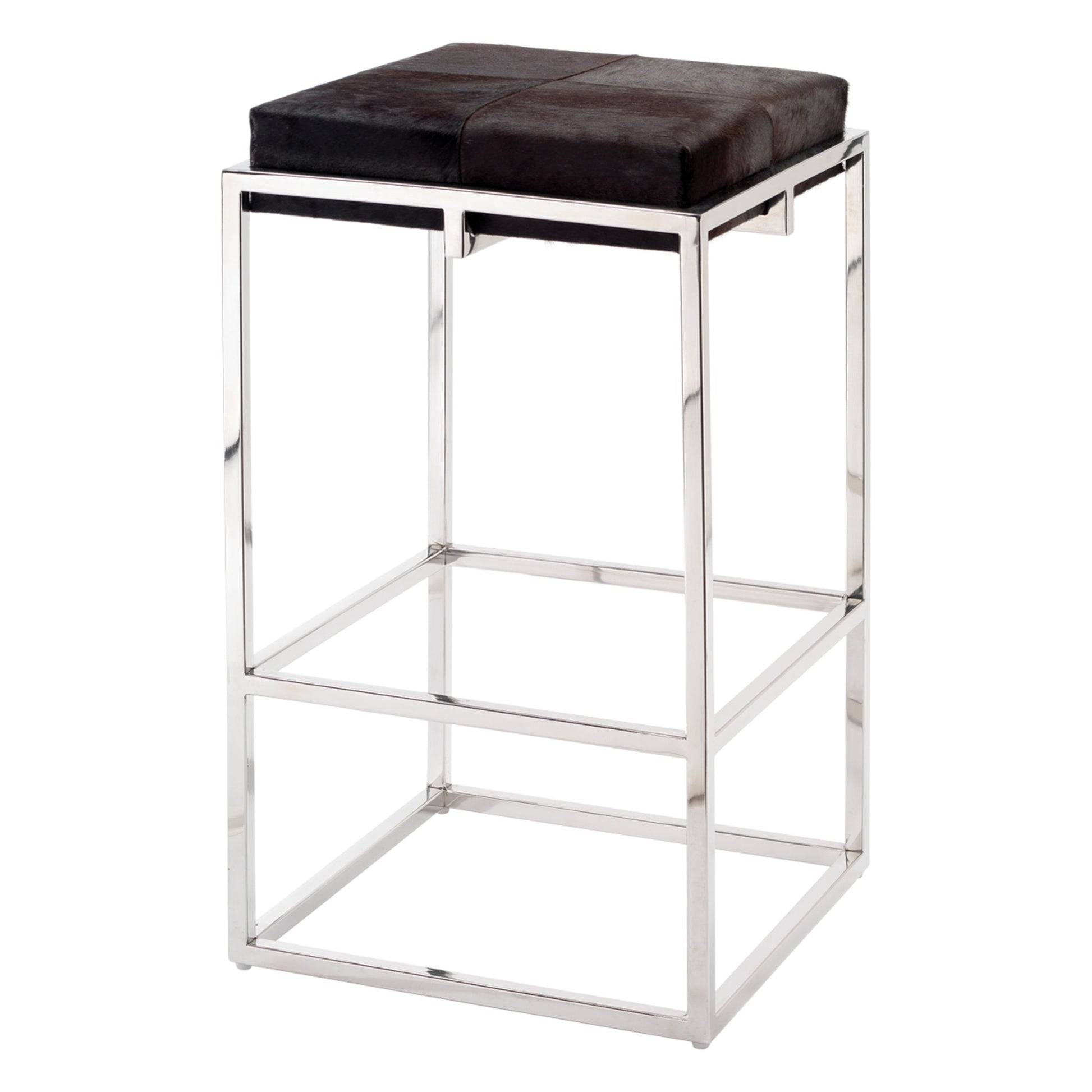 Shelby Hide Bar Stool, Espresso by Jamie Young