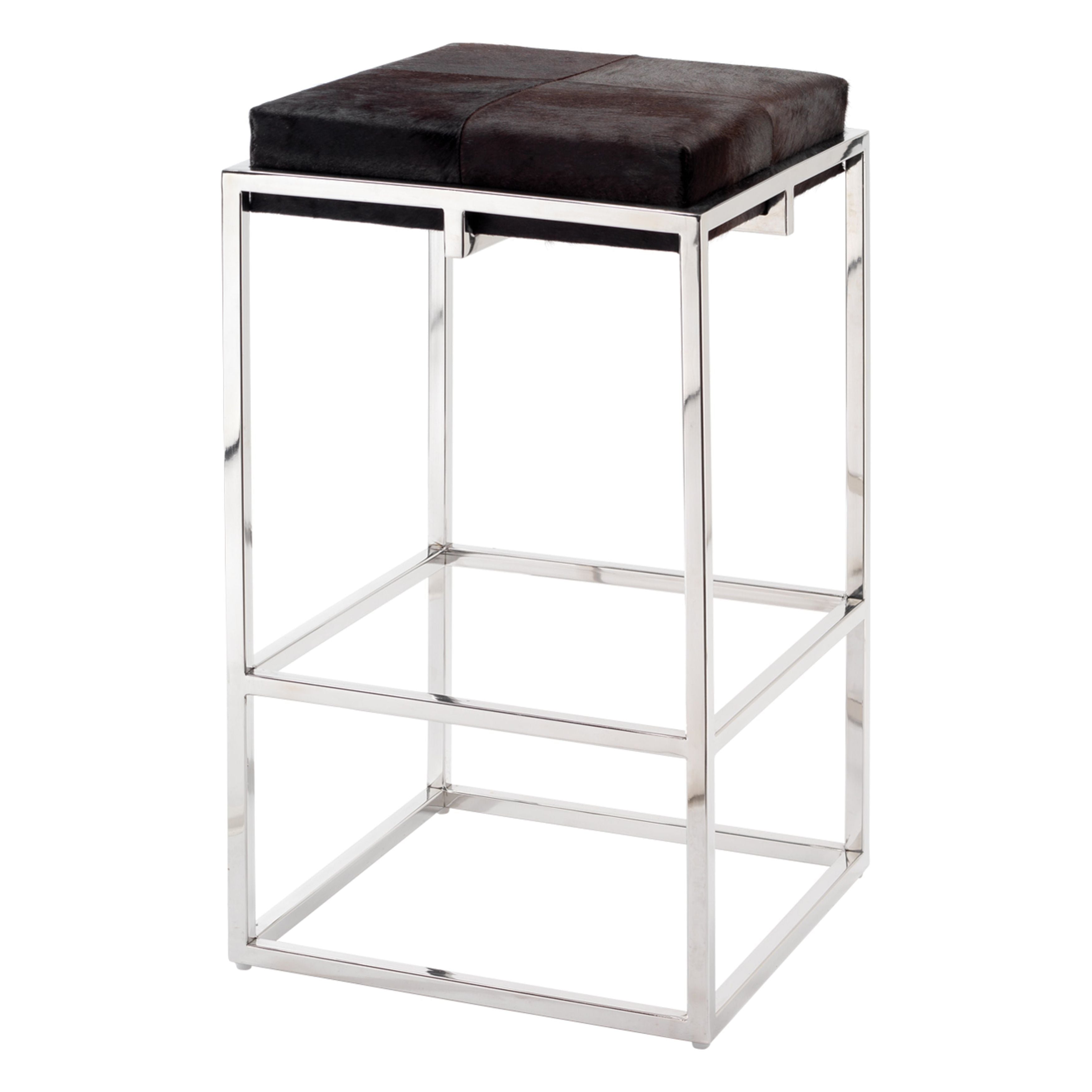 Shelby Hide Bar Stool, Espresso by Jamie Young