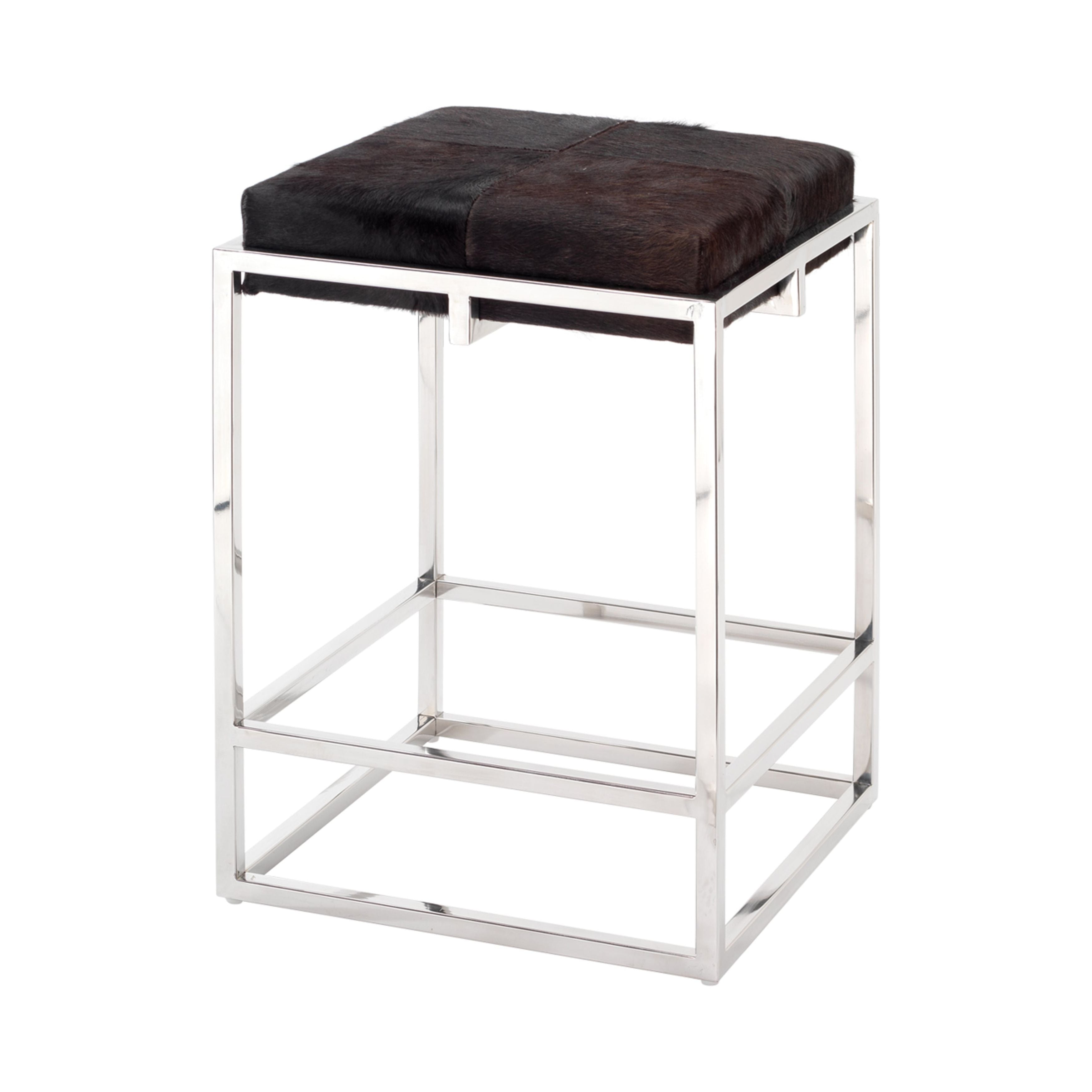 Shelby Hide Counter Stool Espresso by Jamie Young