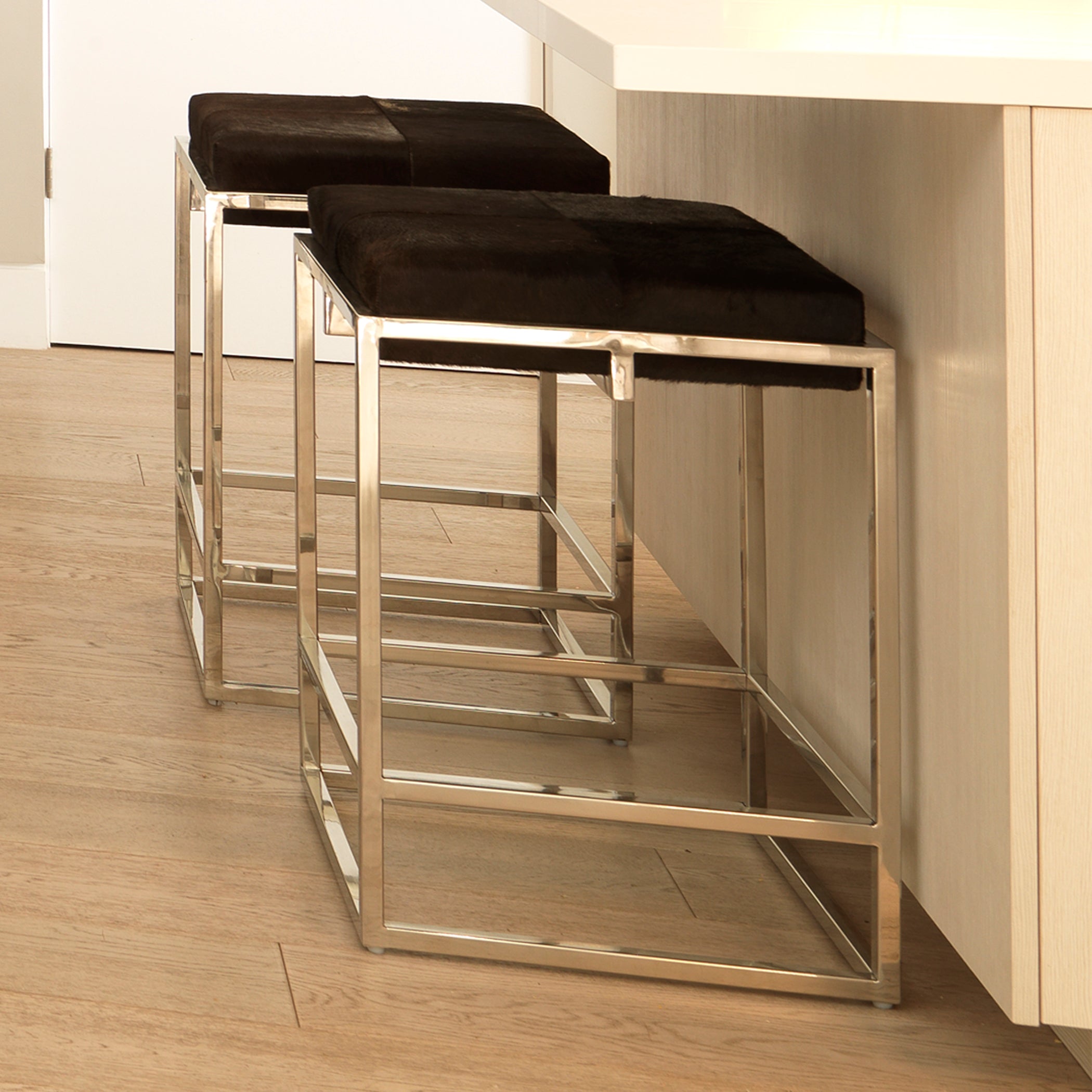 Shelby Hide Counter Stool by Jamie Young