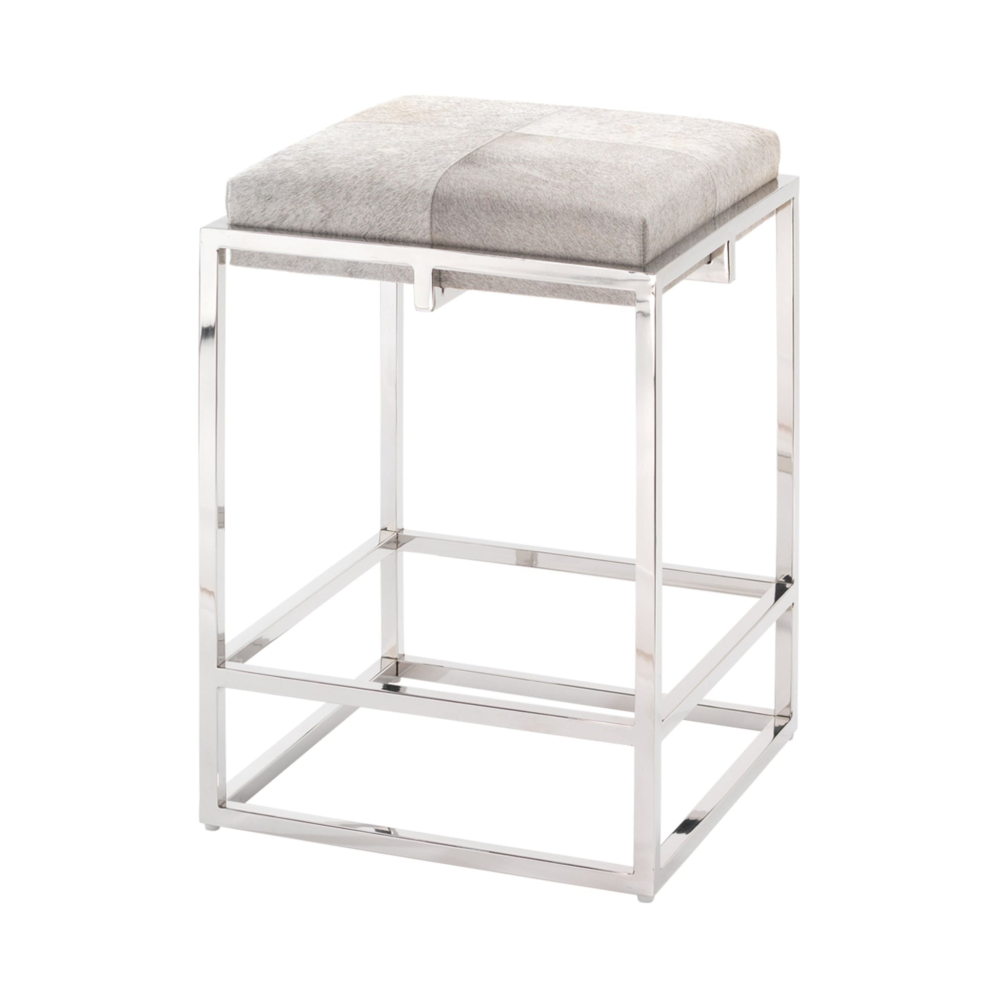 Shelby Hide Counter Stool Grey by Jamie Young